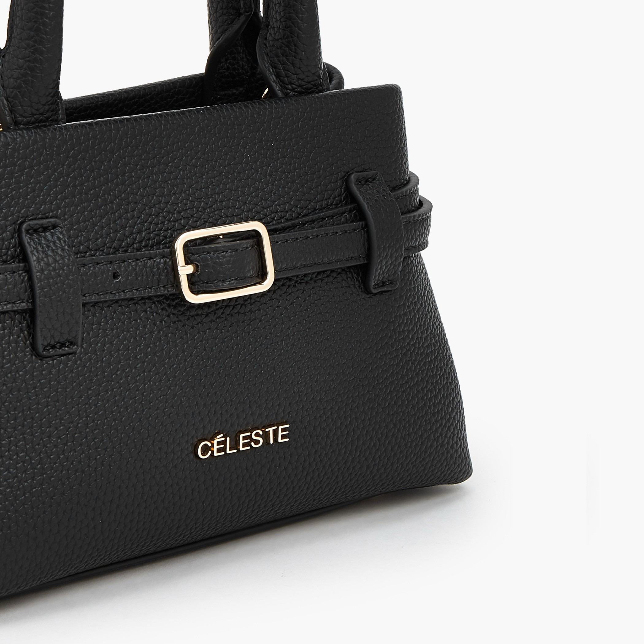 Celeste Buckle Detail Tote Bag with Double Handle-women-bagsandwallets-handbags-image-5