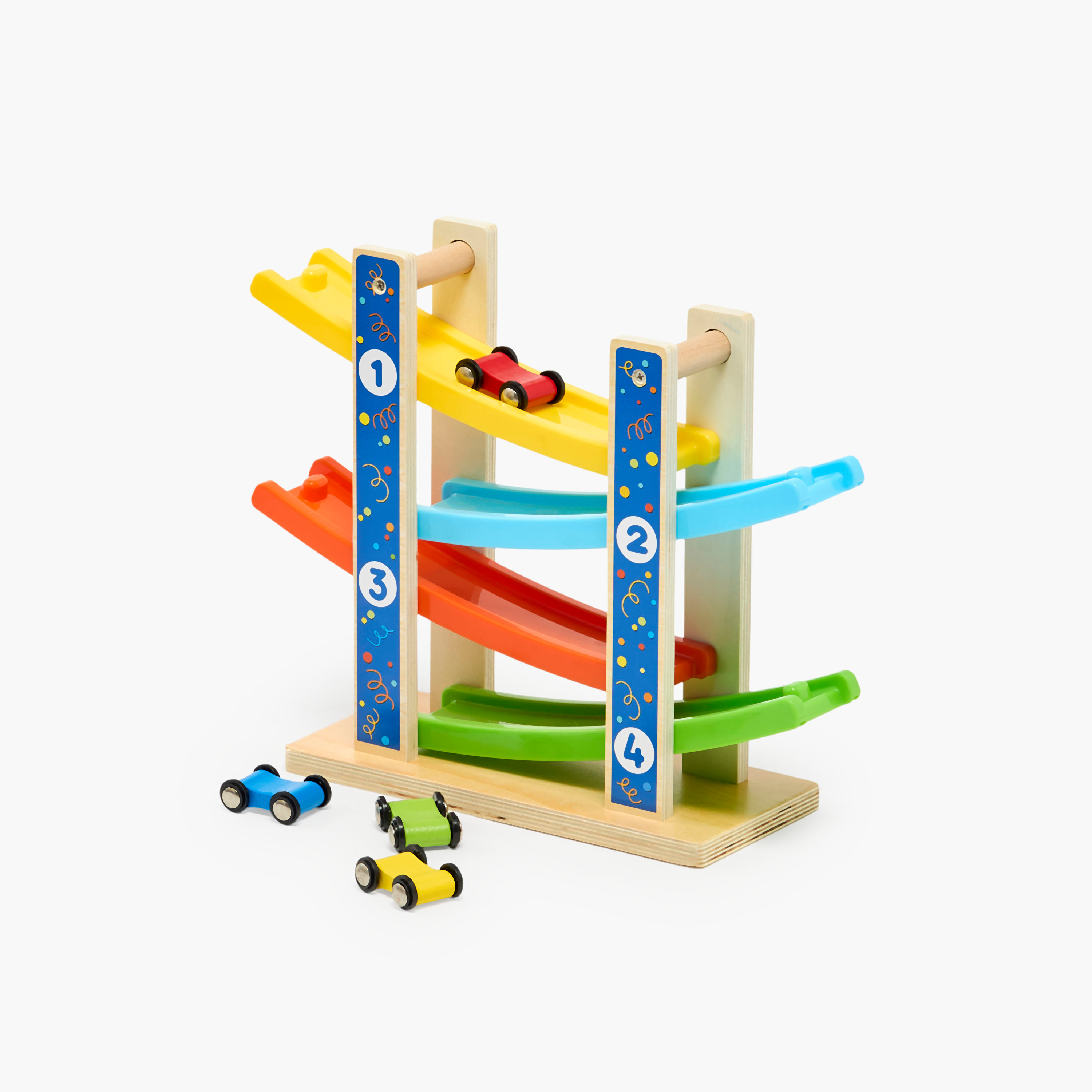 مجموعة ألعاب مسار السيارات الخشبية من جونيورز-toys-playvehicles-vehicleplaysets-image-1