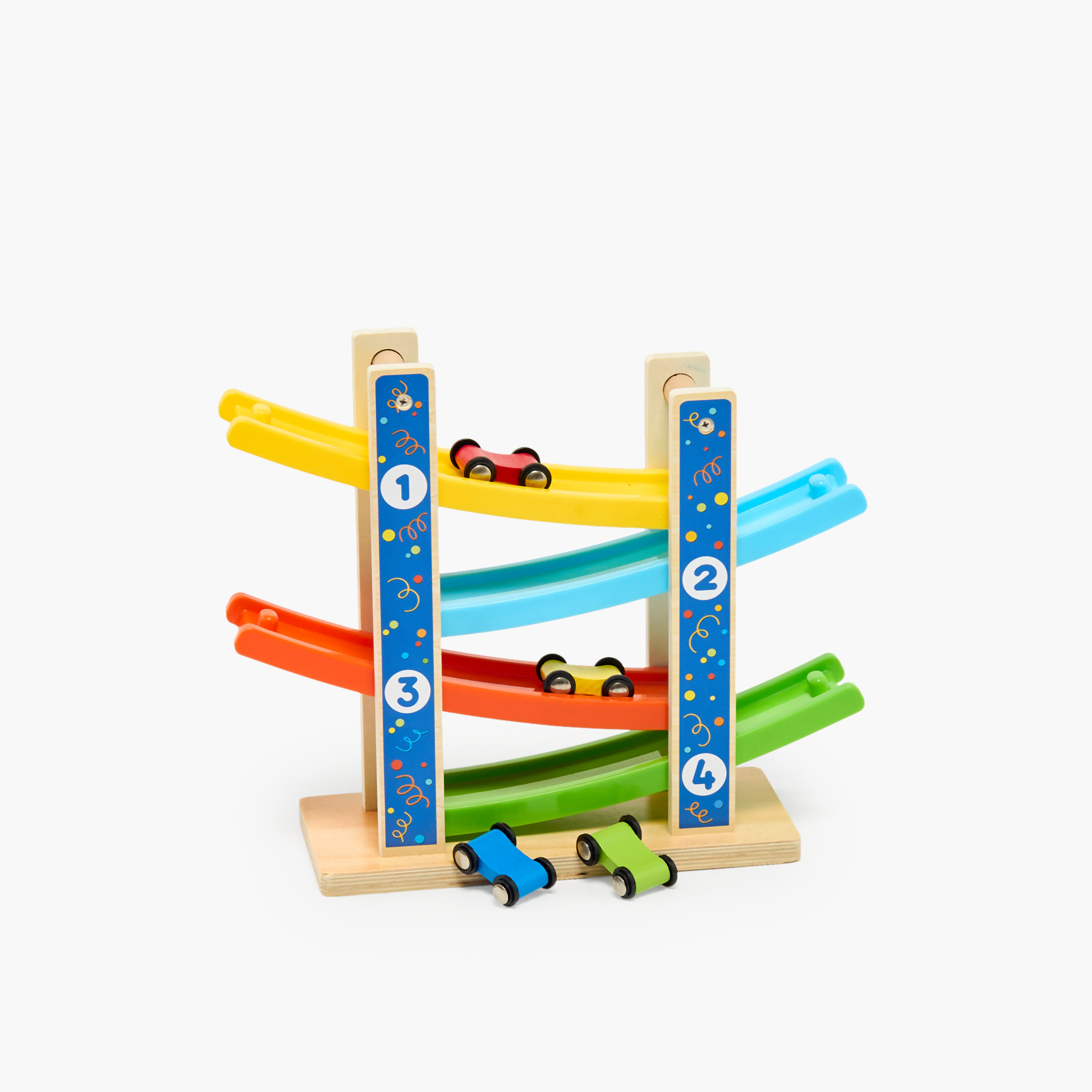 مجموعة ألعاب مسار السيارات الخشبية من جونيورز-toys-playvehicles-vehicleplaysets-image-4