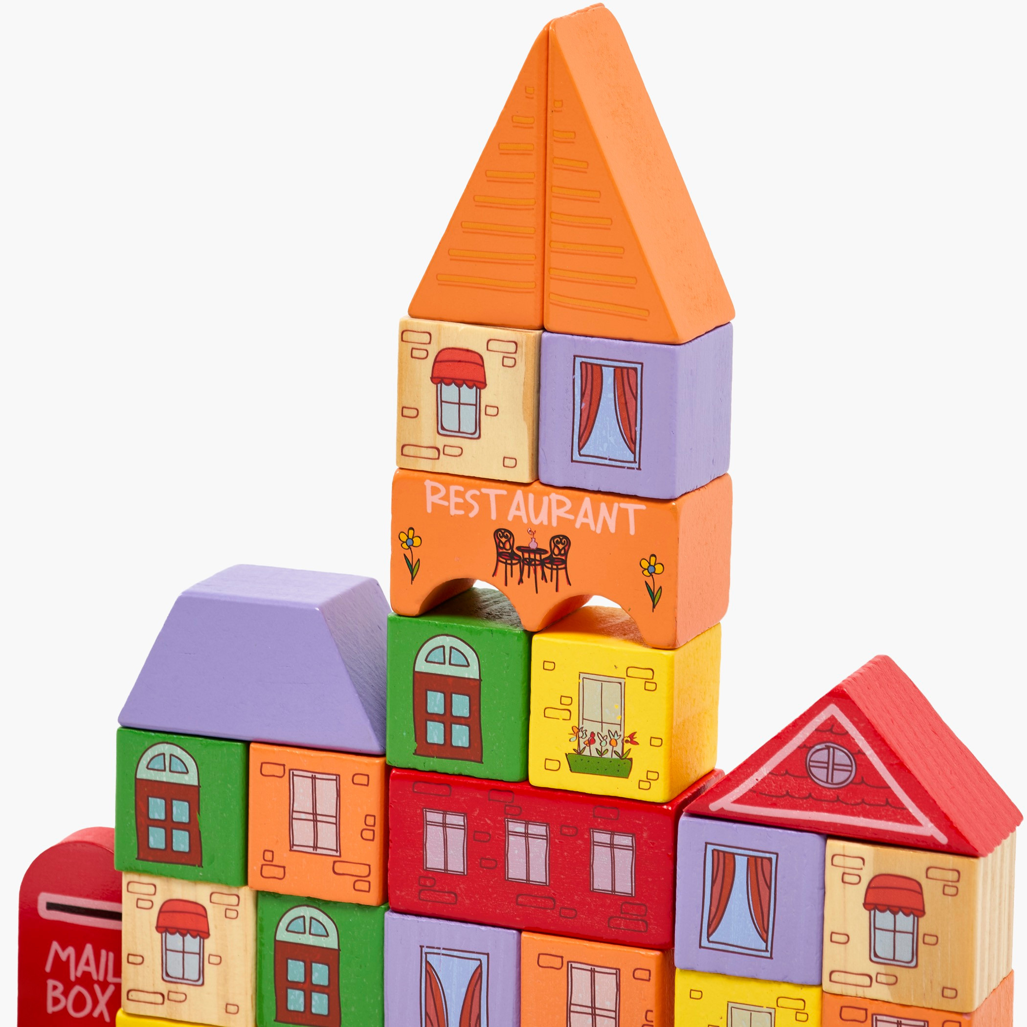 Juniors 40-Piece Wooden City Building Blocks Playset-toys-buildingblocks-blocks-image-5