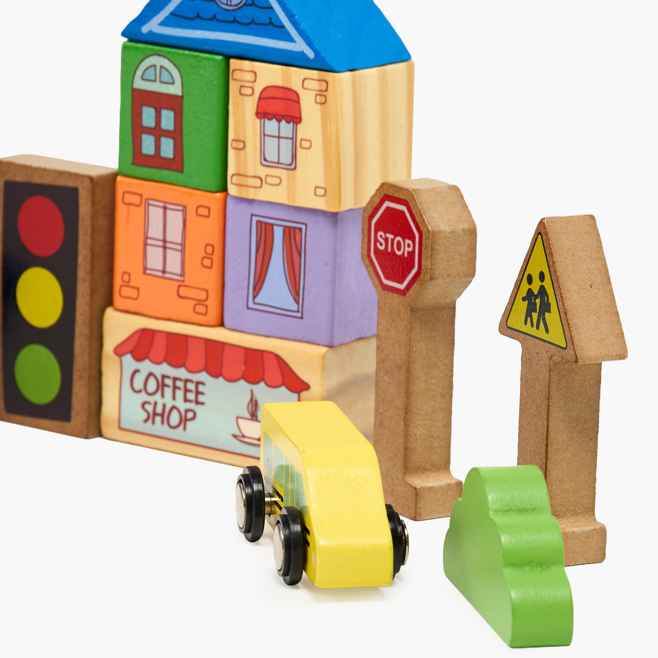 Juniors 40-Piece Wooden City Building Blocks Playset-toys-buildingblocks-blocks-image-7