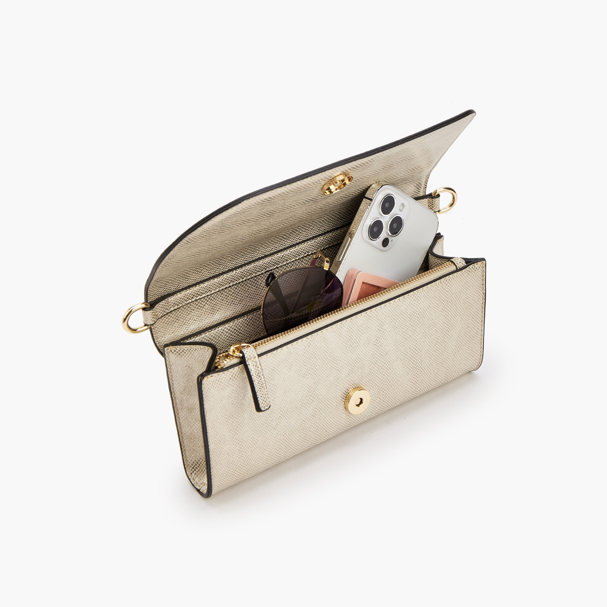 شنطة كروس بودي بارزة الملمس بحزام سلسلة قابل للفصل من سيليست-women-bagsandwallets-handbags-image-7