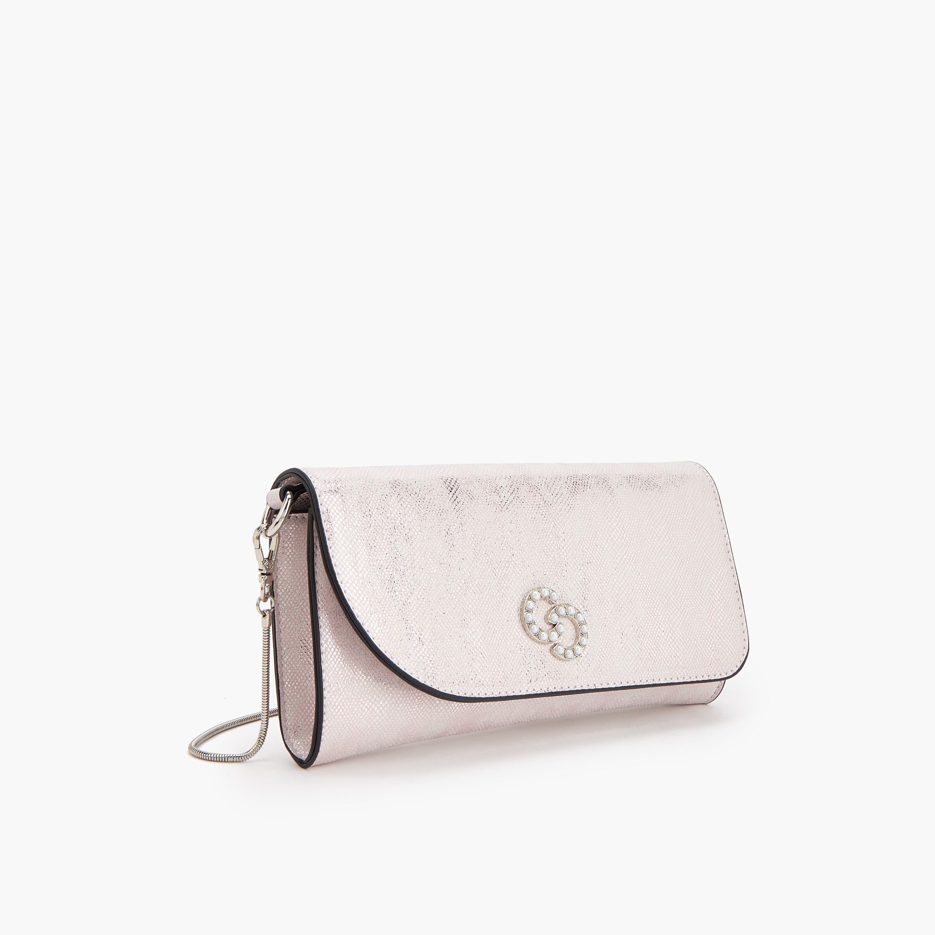 Celeste Textured Crossbody Bag with Detachable Chain Strap-women-bagsandwallets-handbags-image-3