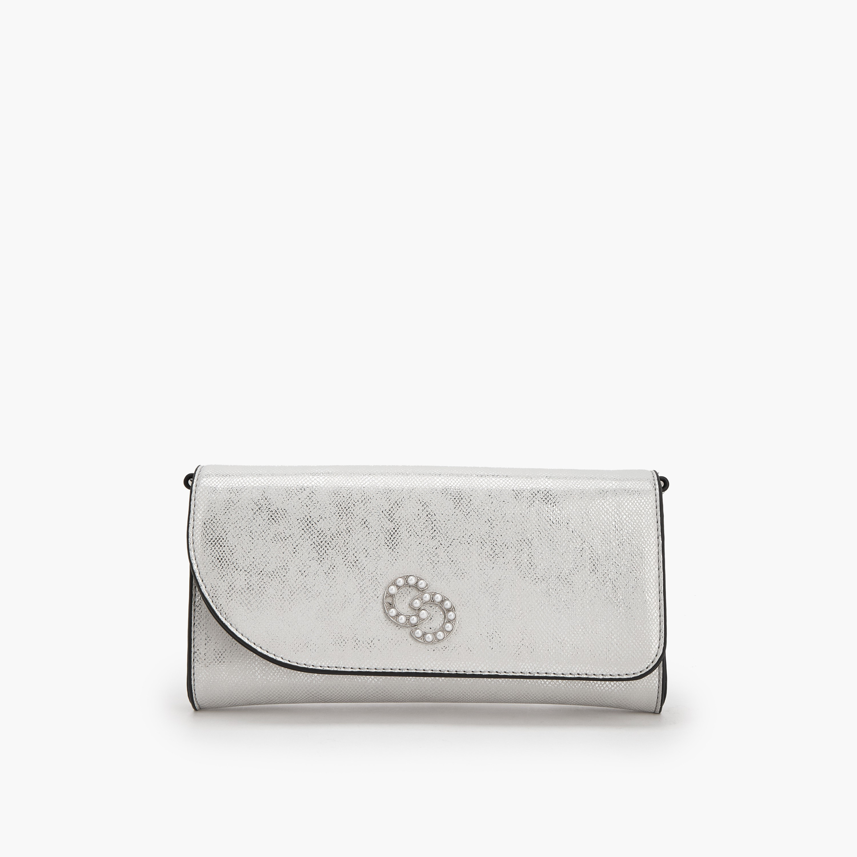 شنطة كروس بودي بارزة الملمس بحزام سلسلة قابل للفصل من سيليست-women-bagsandwallets-handbags-image-1