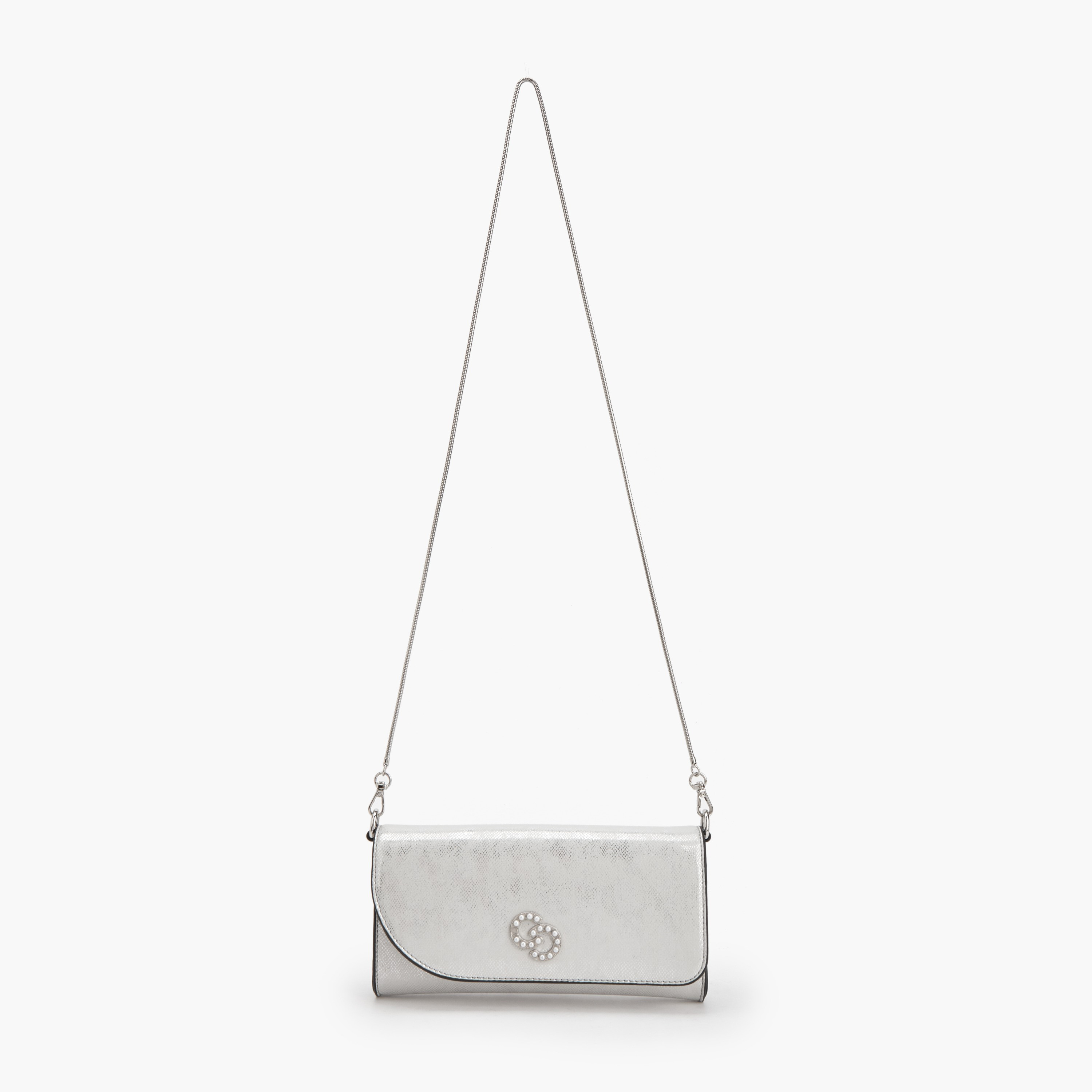 شنطة كروس بودي بارزة الملمس بحزام سلسلة قابل للفصل من سيليست-women-bagsandwallets-handbags-image-2