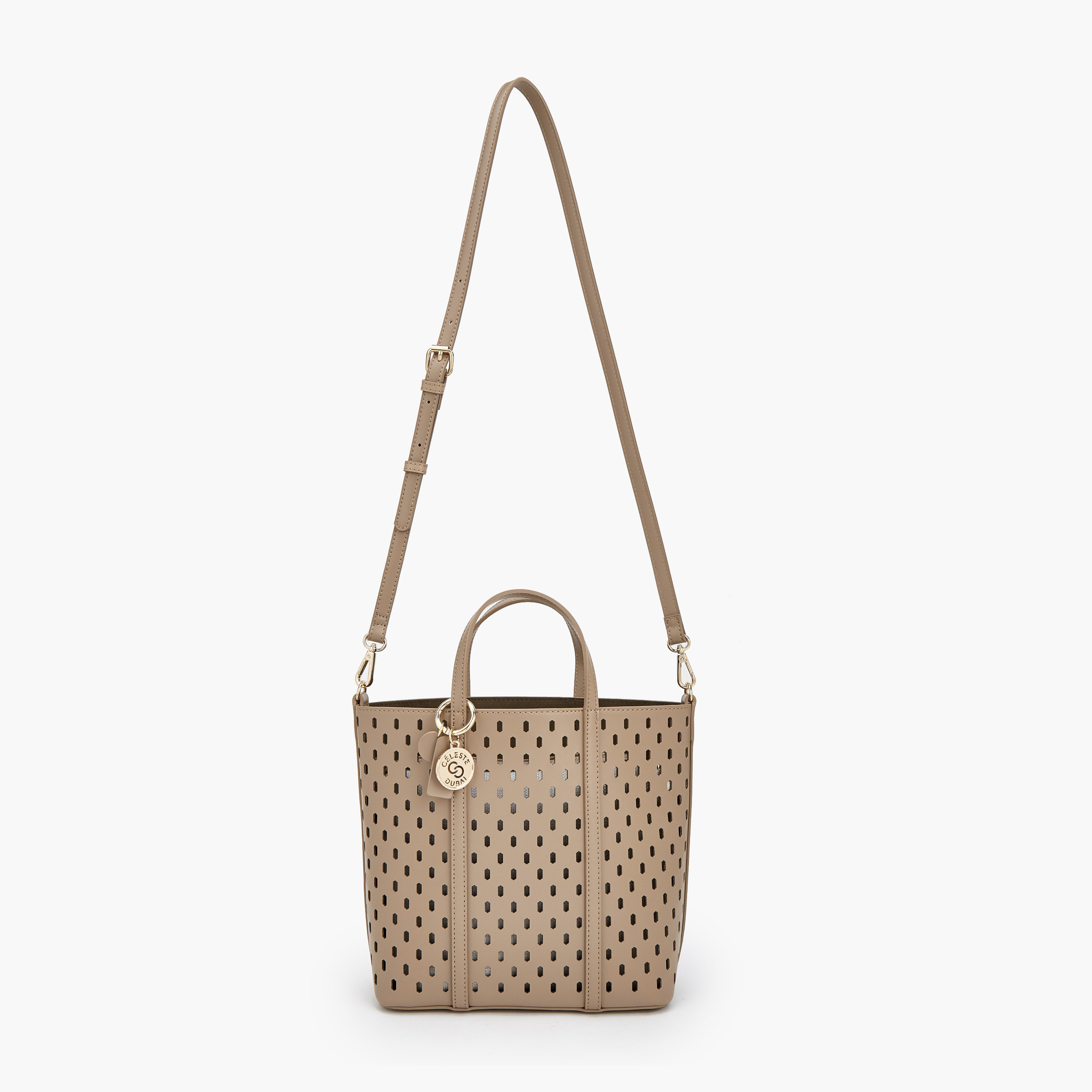 شنطة توت بتفاصيل مفرغة وشنطة صغيرة من سيليست-women-bagsandwallets-handbags-image-2