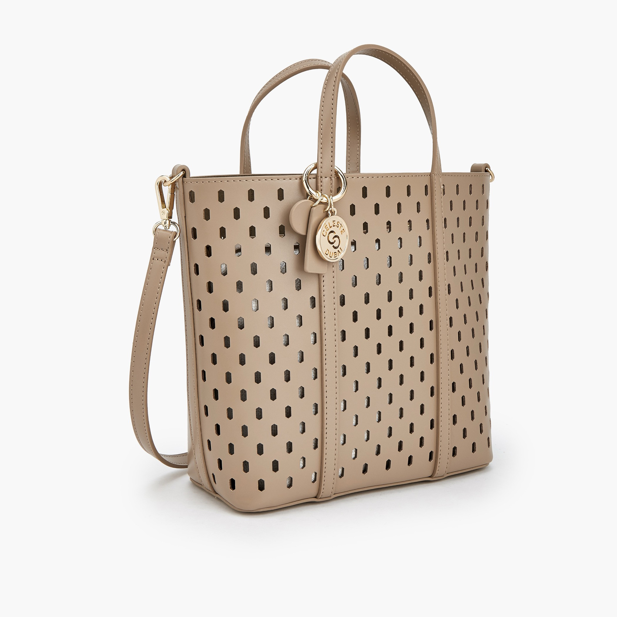 شنطة توت بتفاصيل مفرغة وشنطة صغيرة من سيليست-women-bagsandwallets-handbags-image-3