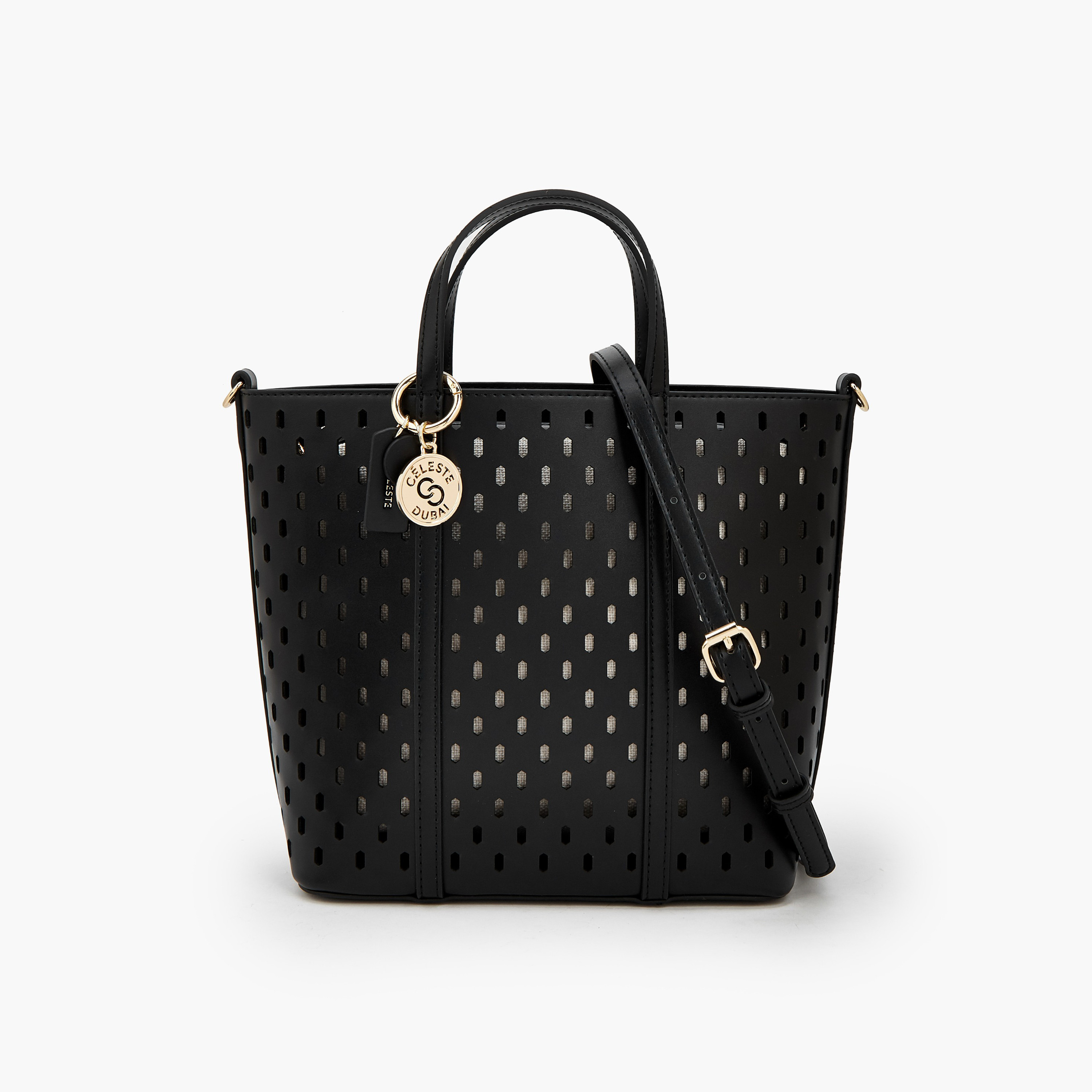 Celeste Cutout Detail Tote Bag with Pouch-women-bagsandwallets-handbags-image-1