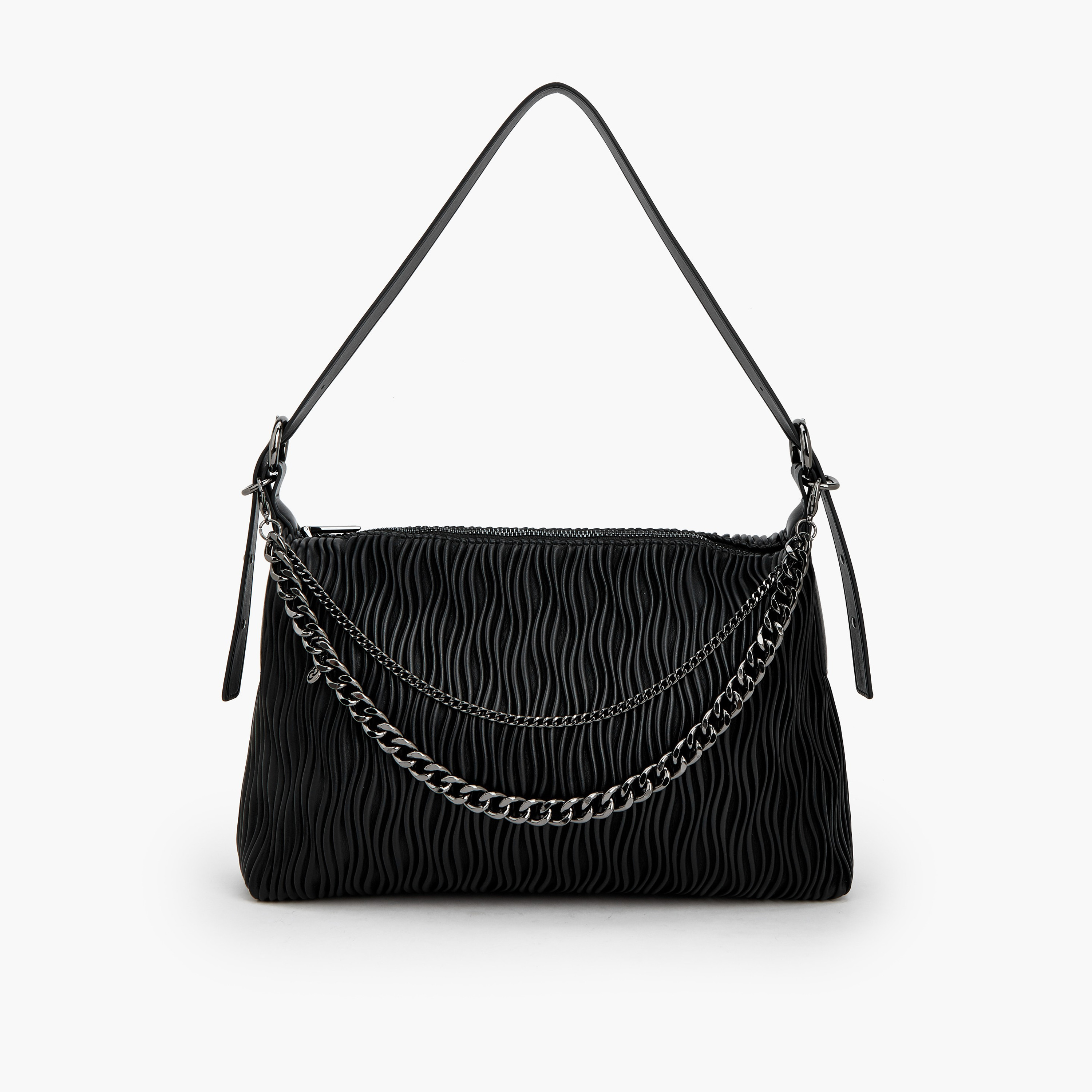 Celeste Textured Shoulder Bag with Adjustable Strap-women-bagsandwallets-handbags-image-1