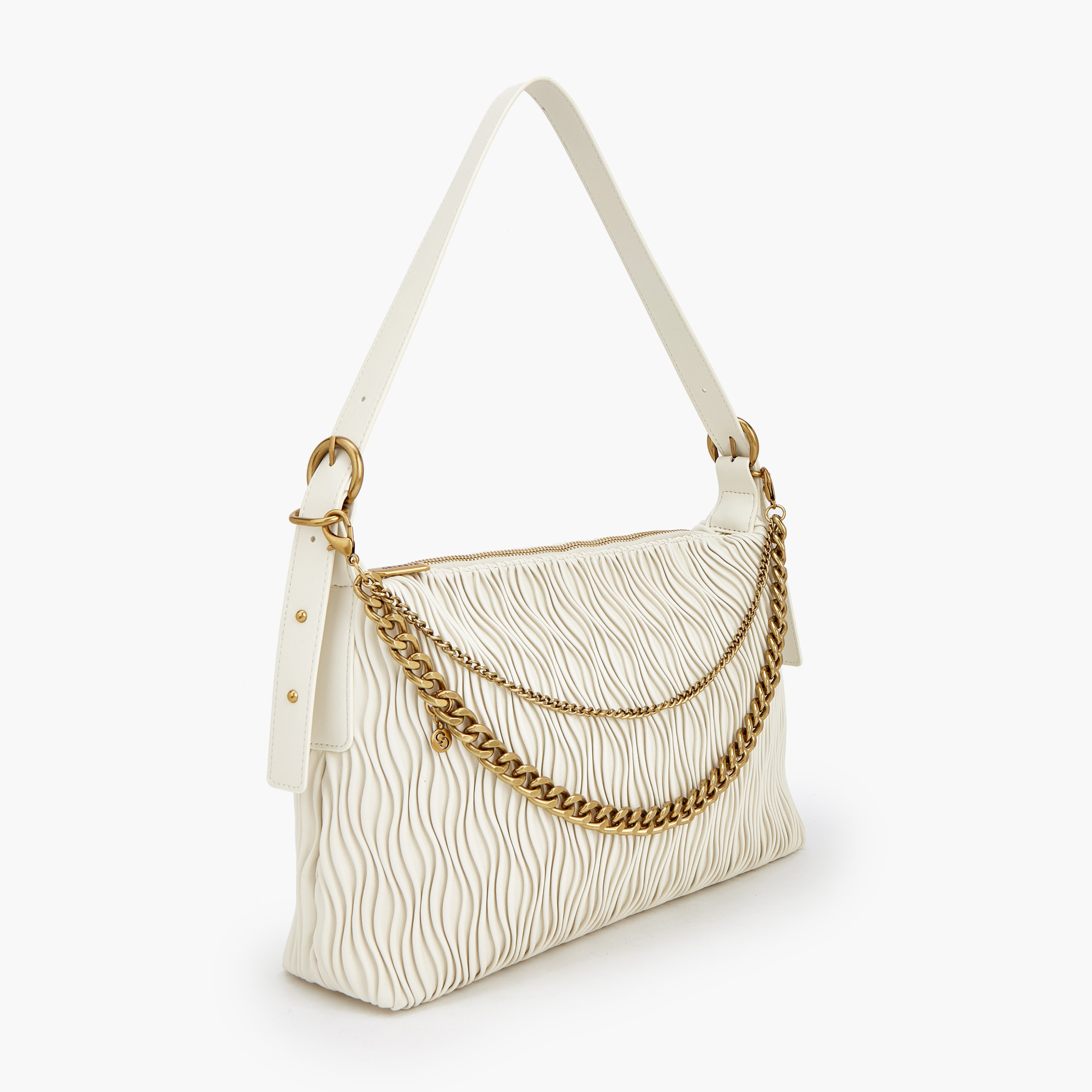 شنطة كتف بارزة الملمس بحزام قابل للتعديل من سيليست-women-bagsandwallets-handbags-image-2