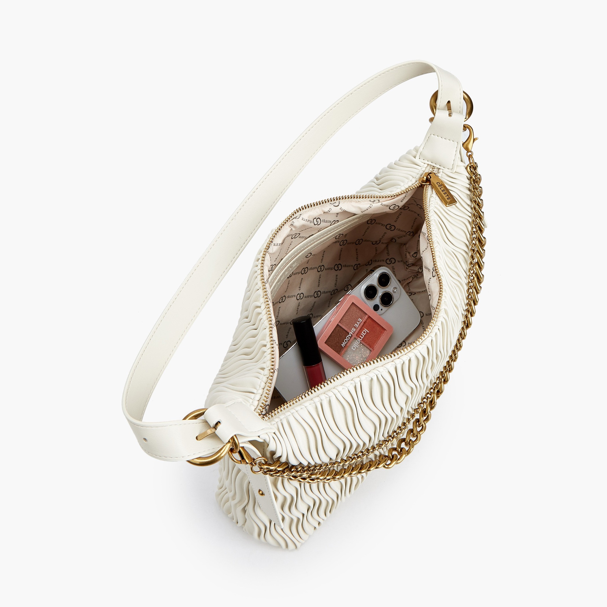 شنطة كتف بارزة الملمس بحزام قابل للتعديل من سيليست-women-bagsandwallets-handbags-image-7