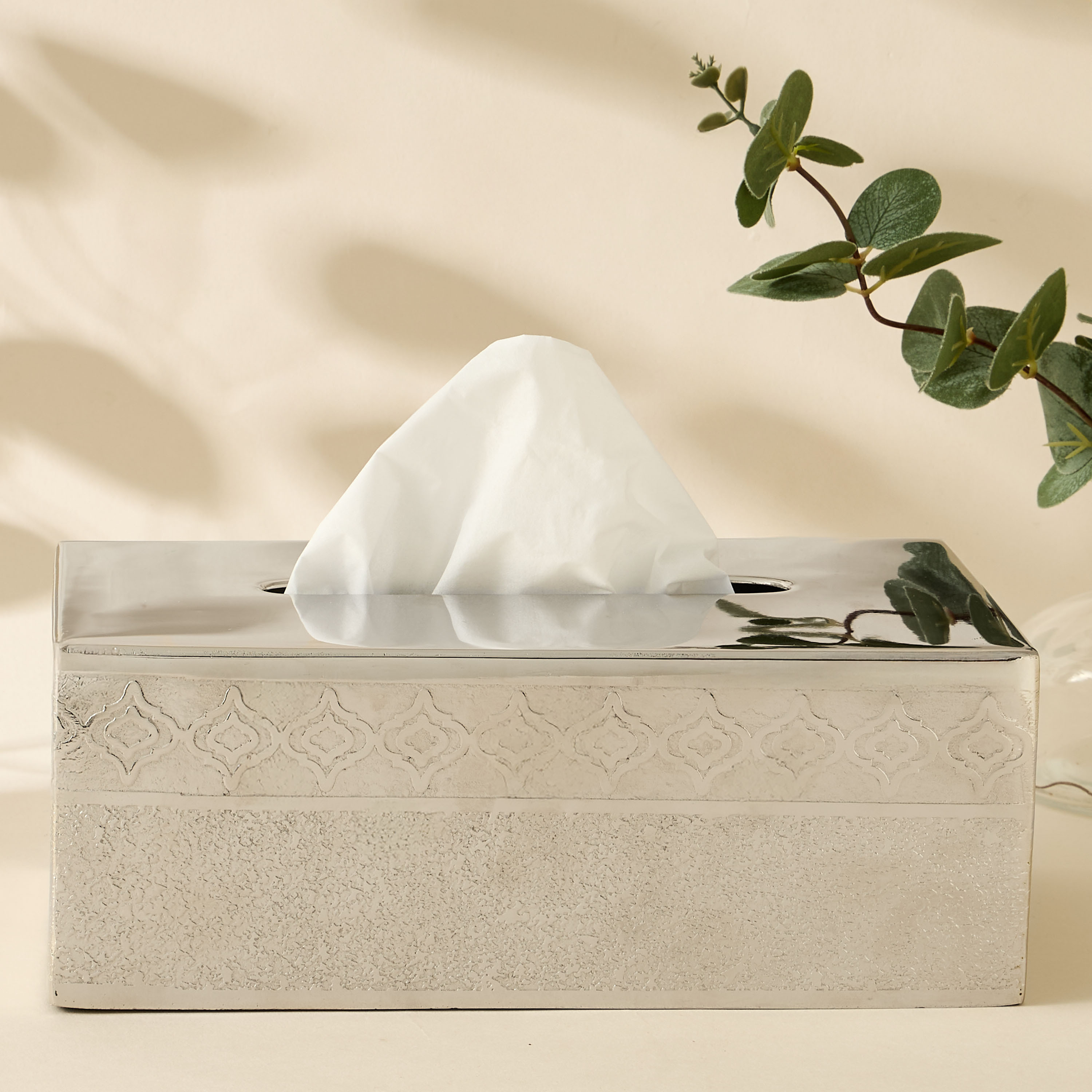 Mirage Embossed Stainless Steel Tissue Holder-household-bathandlaundry-bathaccessories-tissueboxesandcottonjars-image-1