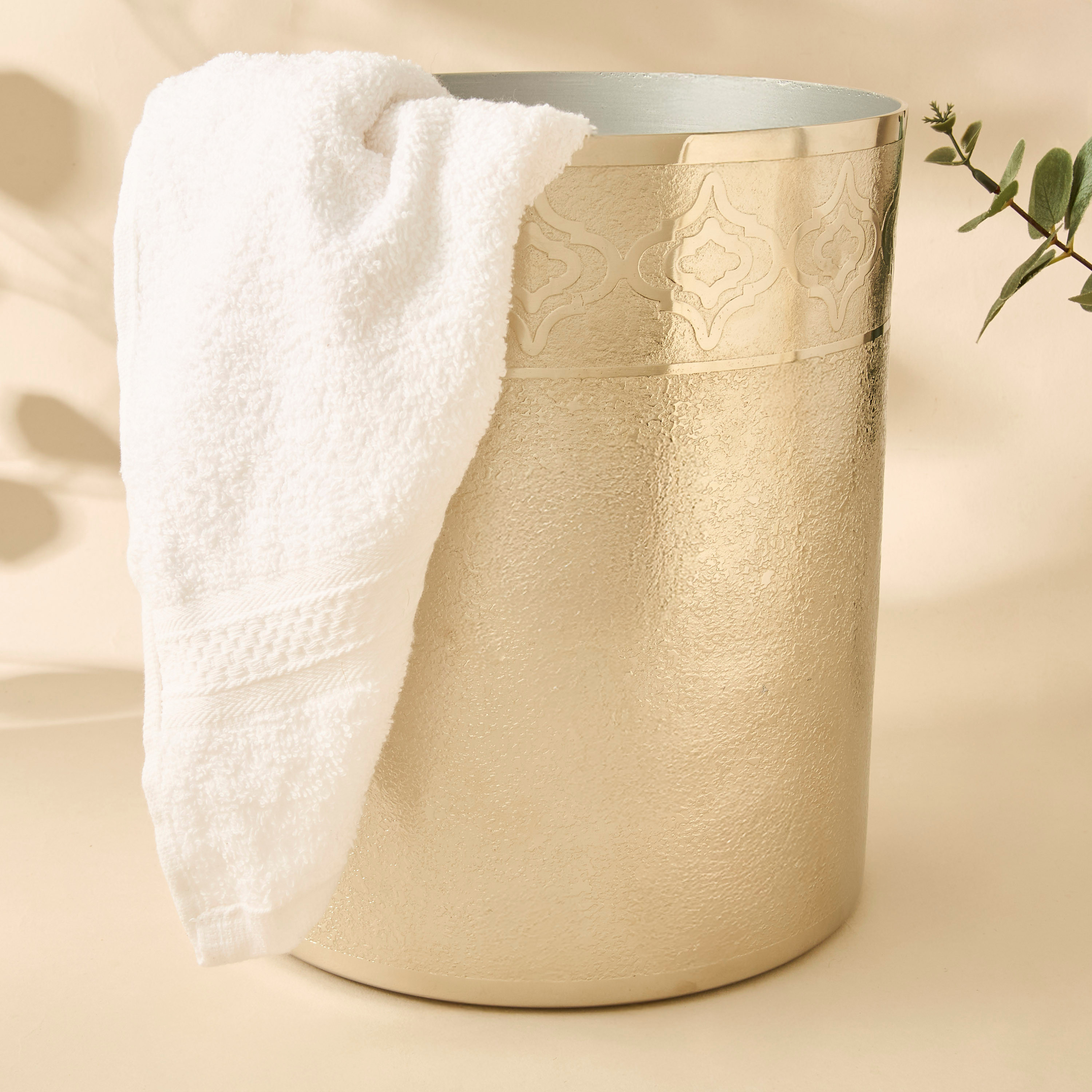 Mirage Embossed Stainless Steel Waste Bin-household-bathandlaundry-wastebinsandaccessories-image-2