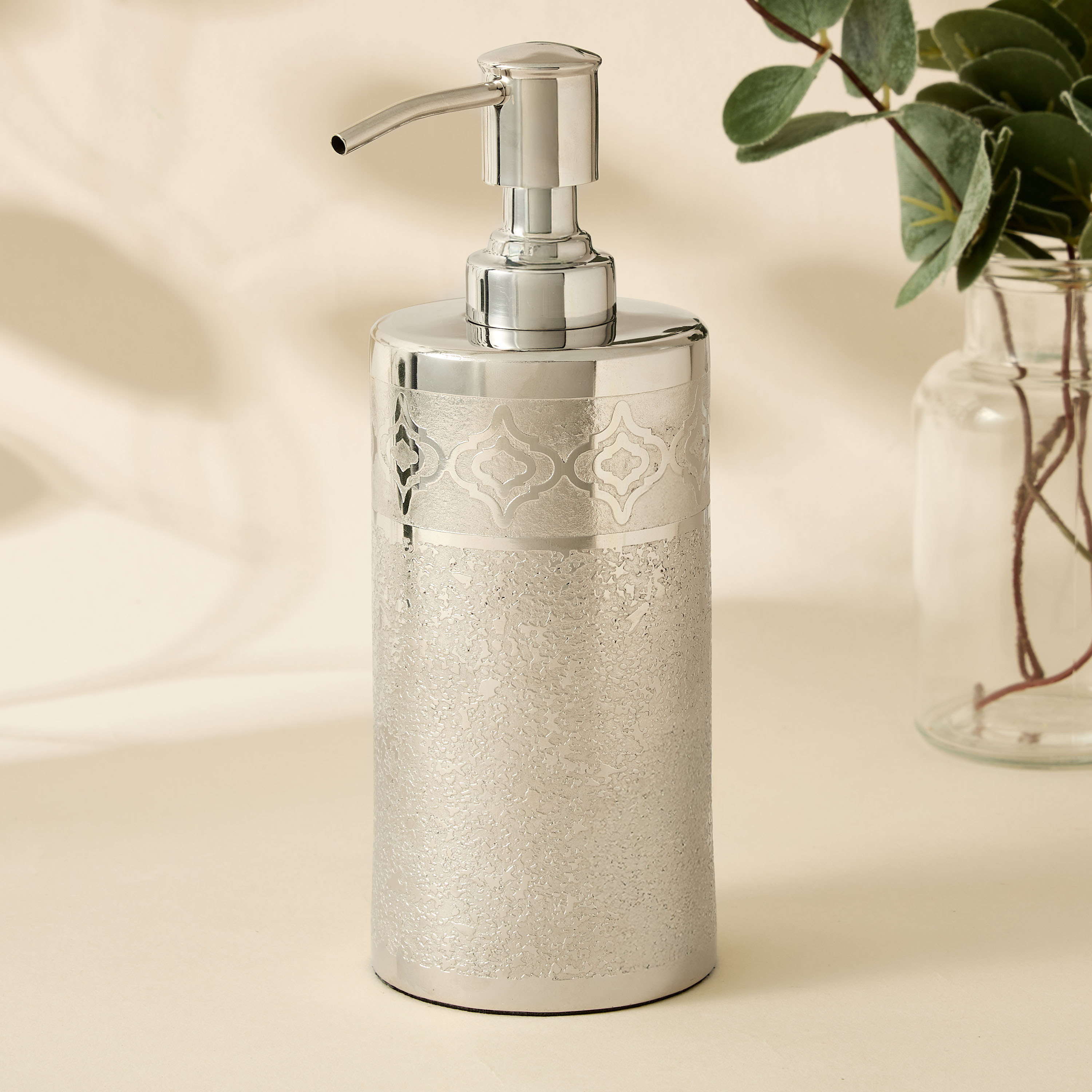 Mirage Embossed Stainless Steel Lotion Dispenser-household-bathandlaundry-bathaccessories-soapdishesanddispensers-image-1