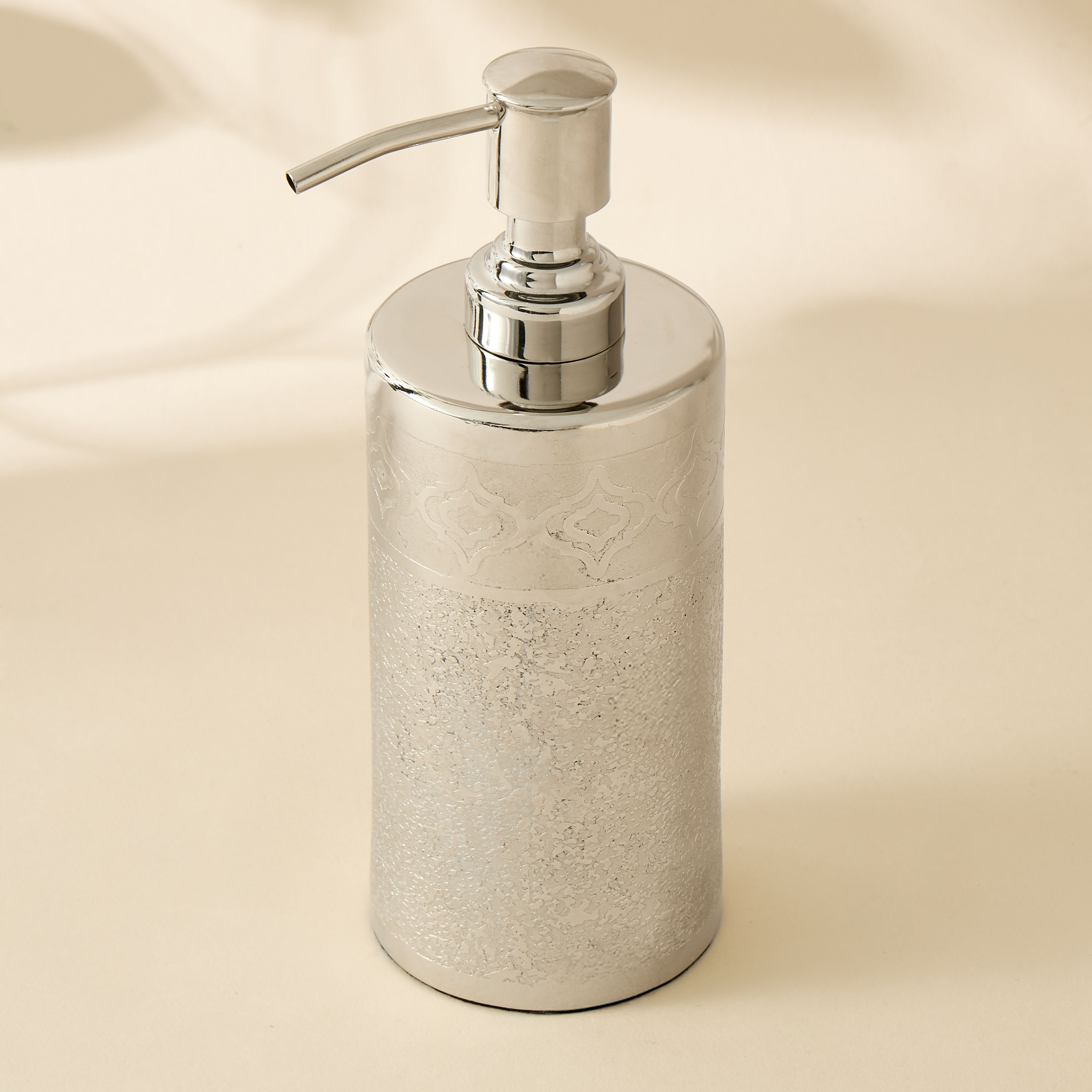 Mirage Embossed Stainless Steel Lotion Dispenser-household-bathandlaundry-bathaccessories-soapdishesanddispensers-image-2
