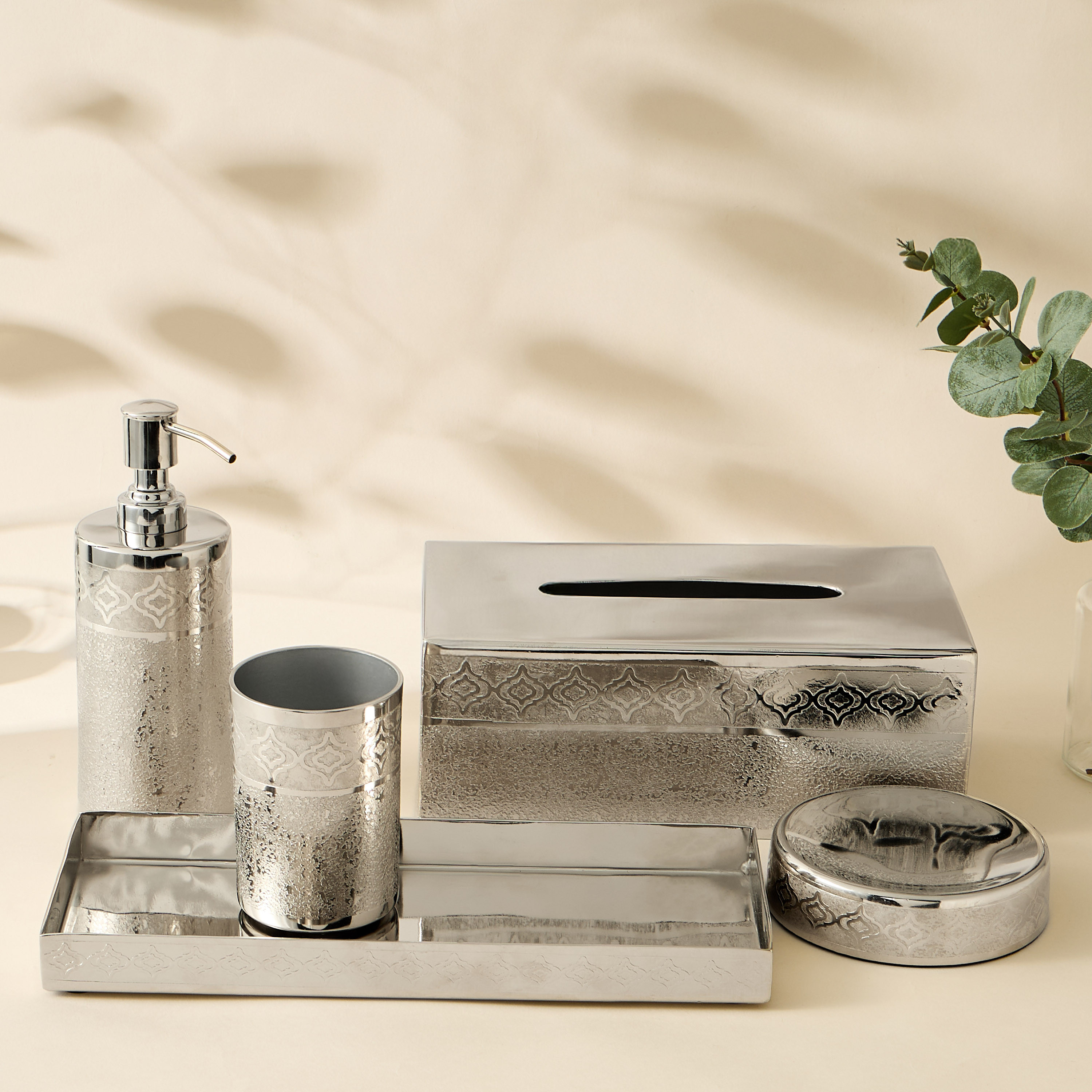 Mirage Embossed Stainless Steel Lotion Dispenser-household-bathandlaundry-bathaccessories-soapdishesanddispensers-image-4
