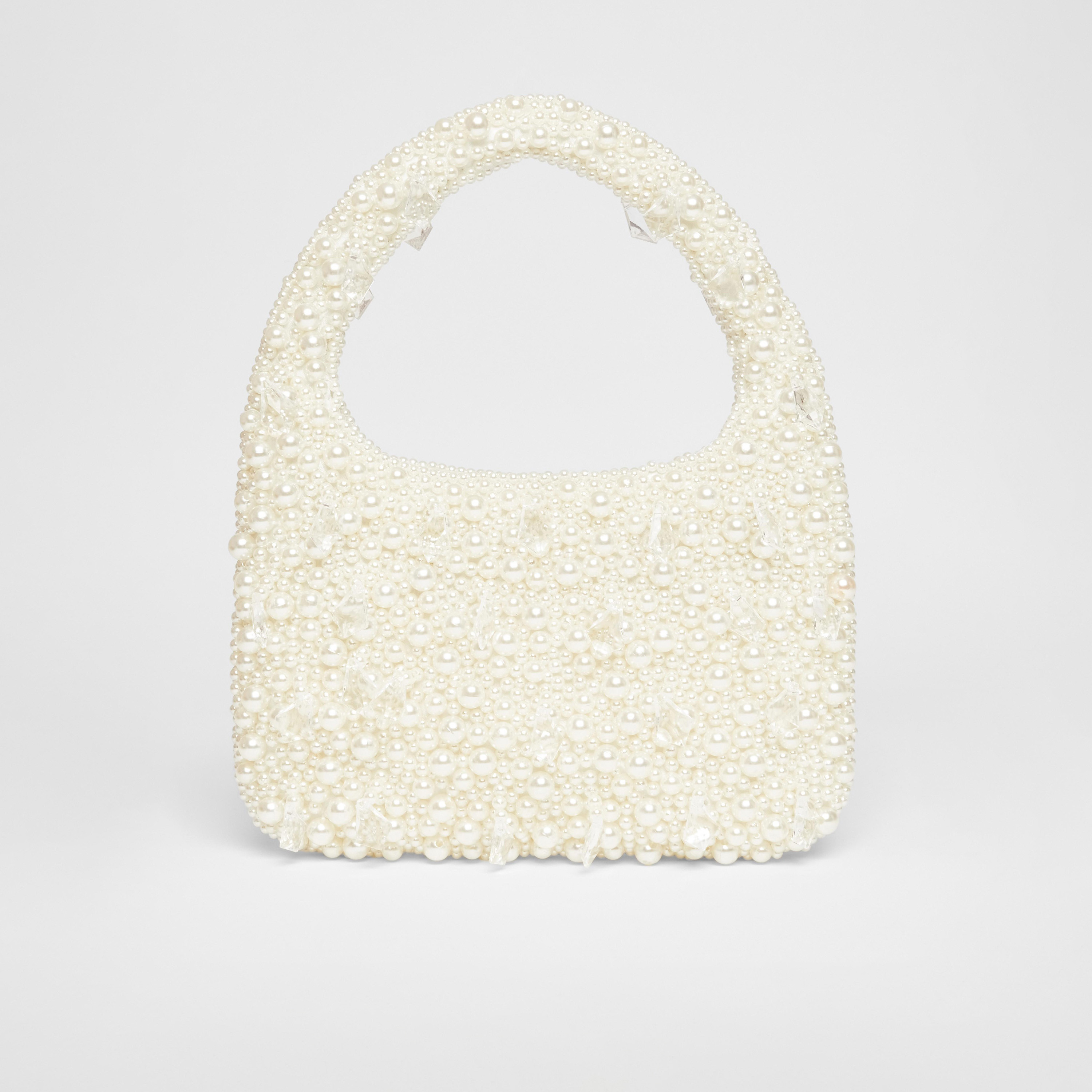 حقيبة كتف بمقبض علوي مزينة بخرز اللؤلؤ والكريستال من كويز مع حزام قابل للفصل-women-bagsandwallets-handbags-image-1