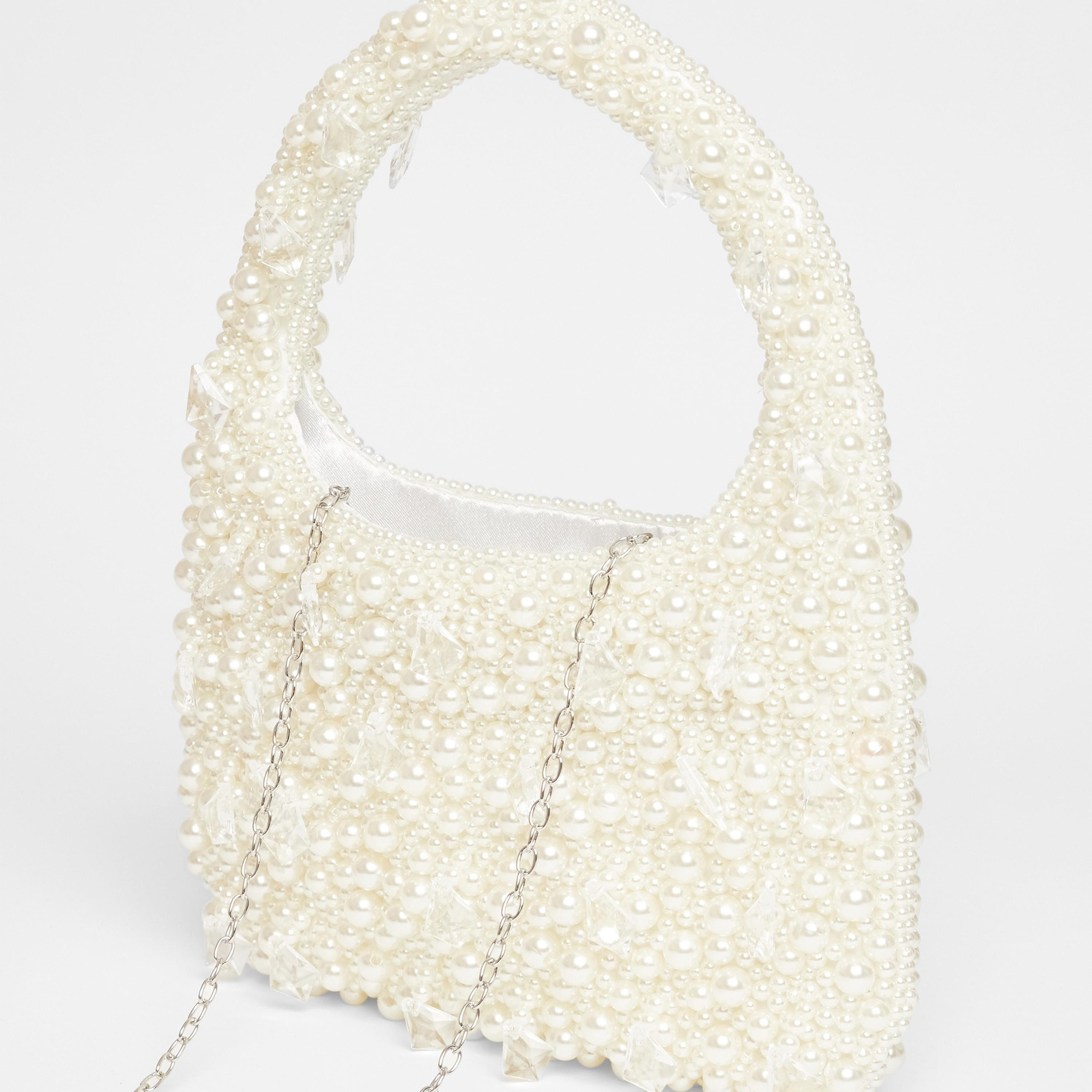 حقيبة كتف بمقبض علوي مزينة بخرز اللؤلؤ والكريستال من كويز مع حزام قابل للفصل-women-bagsandwallets-handbags-image-4
