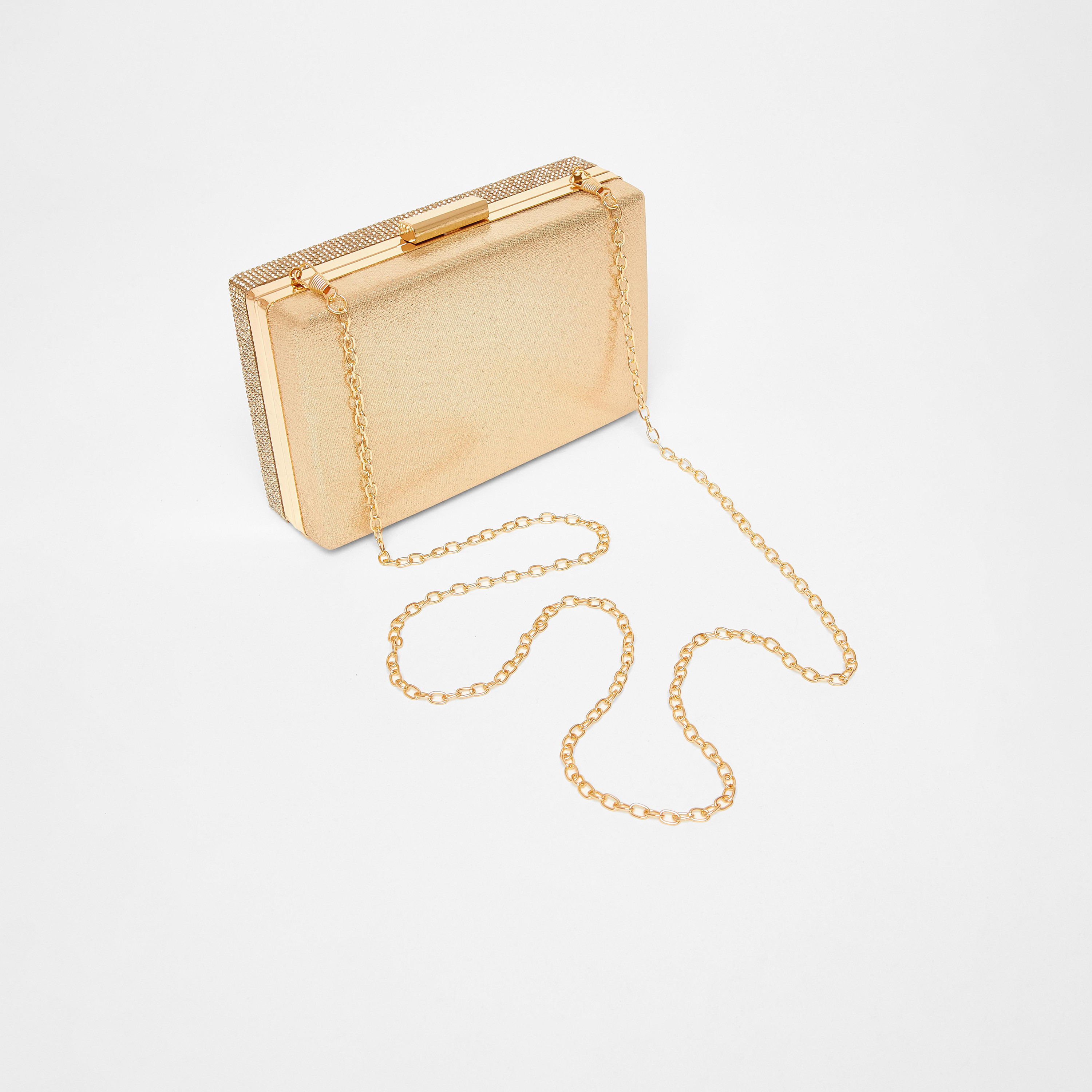 Quiz Diamante Knot Top Handle Clutch with Twist Lock and Detachable Strap | 25 x 8 x 12 cm-women-bagsandwallets-handbags-image-3