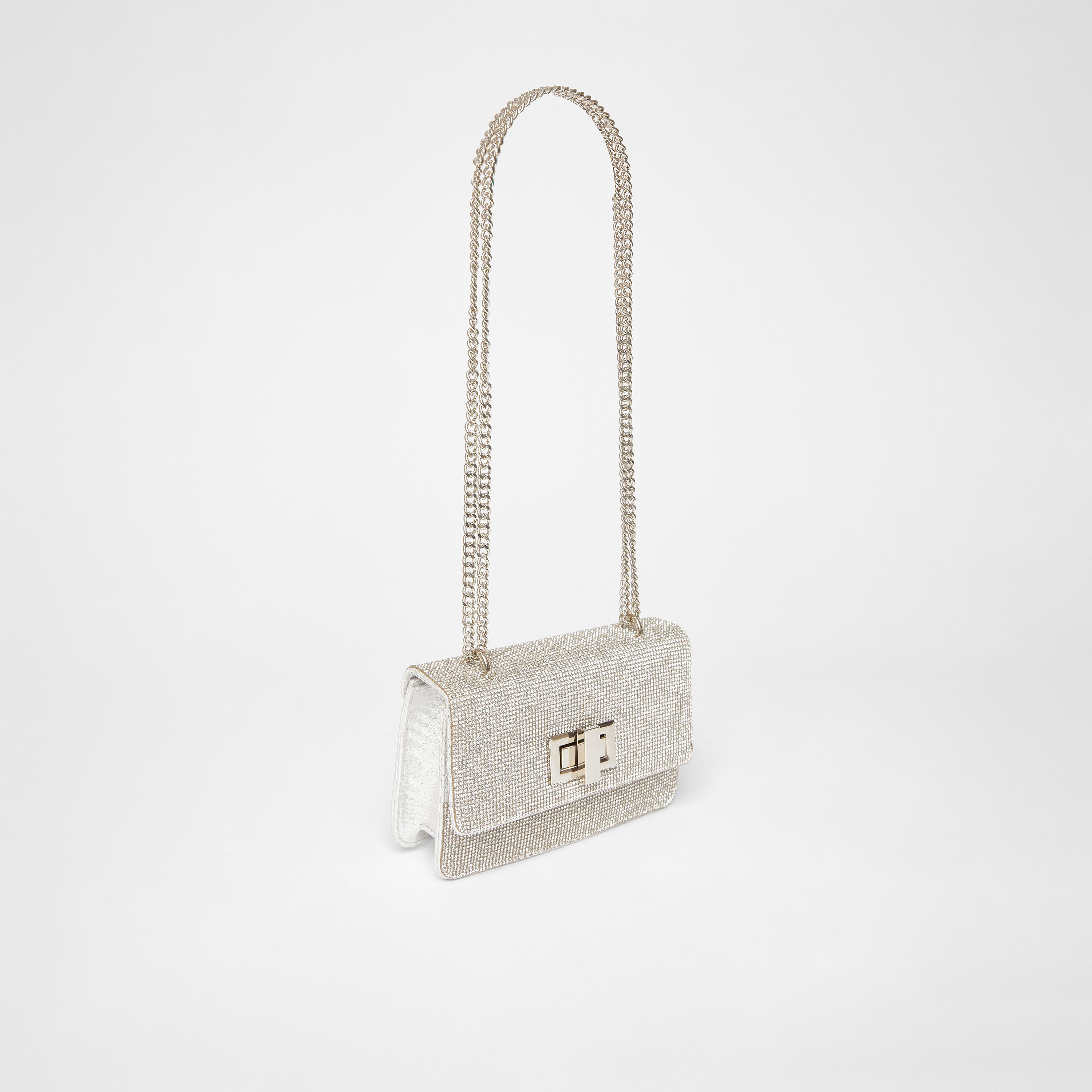 حقيبة كروس بودي مزينة من كويز مع قفل لولبي وحزام قابل للفصل | 18.5 × 5 × 12.5 سم-women-bagsandwallets-handbags-image-2