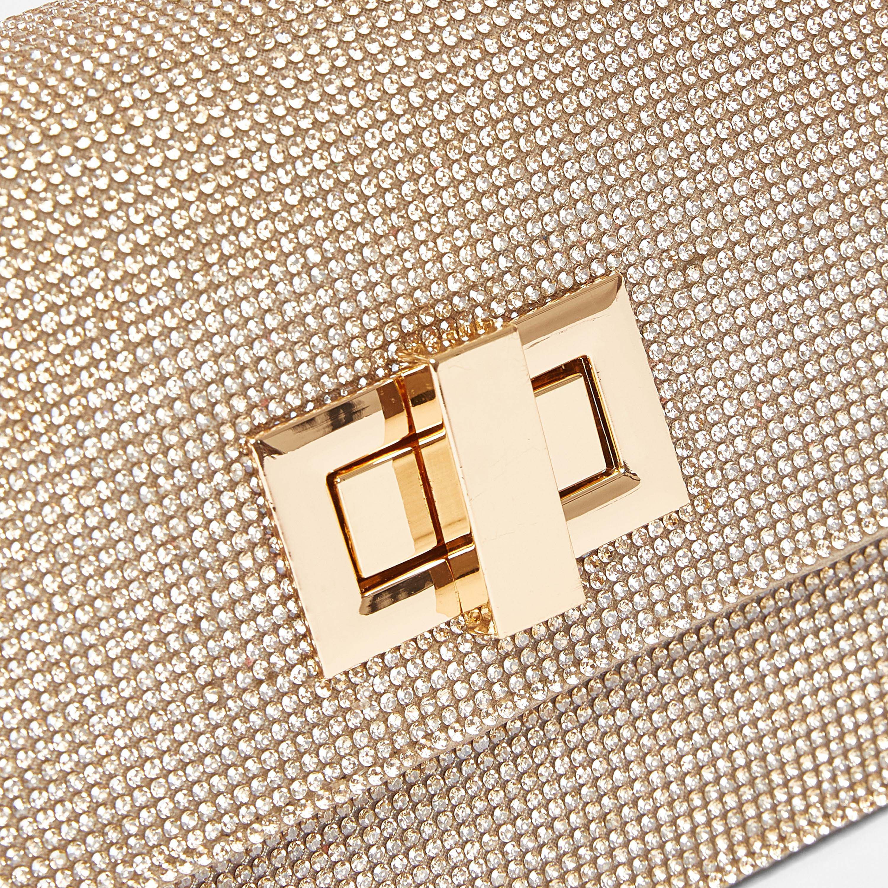 حقيبة كروس بودي مزينة من كويز مع قفل لولبي وحزام قابل للفصل | 18.5 × 5 × 12.5 سم-women-bagsandwallets-handbags-image-5