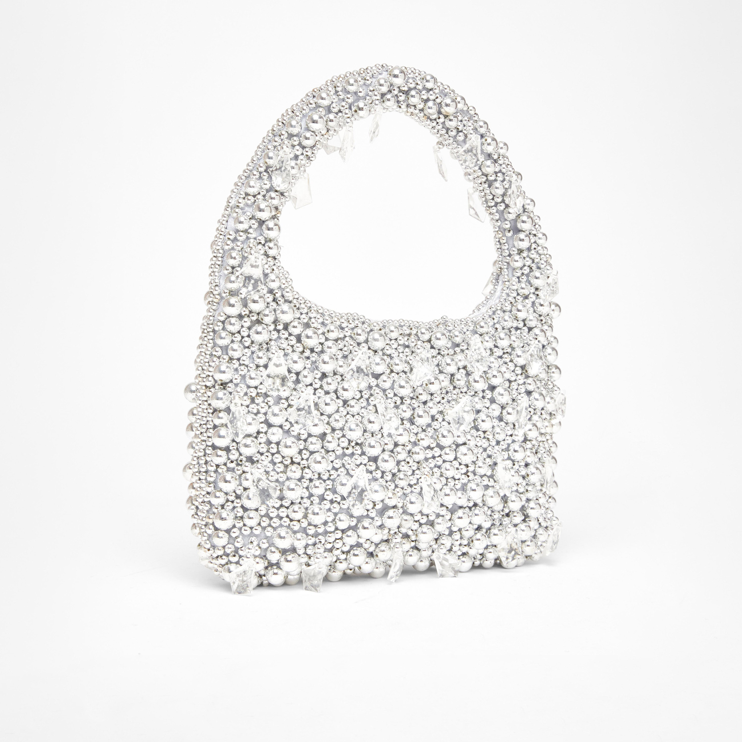 Quiz Drop Diamante Top Handle Shoulder Bag with Magnetic Closure and Detachable Strap-women-bagsandwallets-handbags-image-2