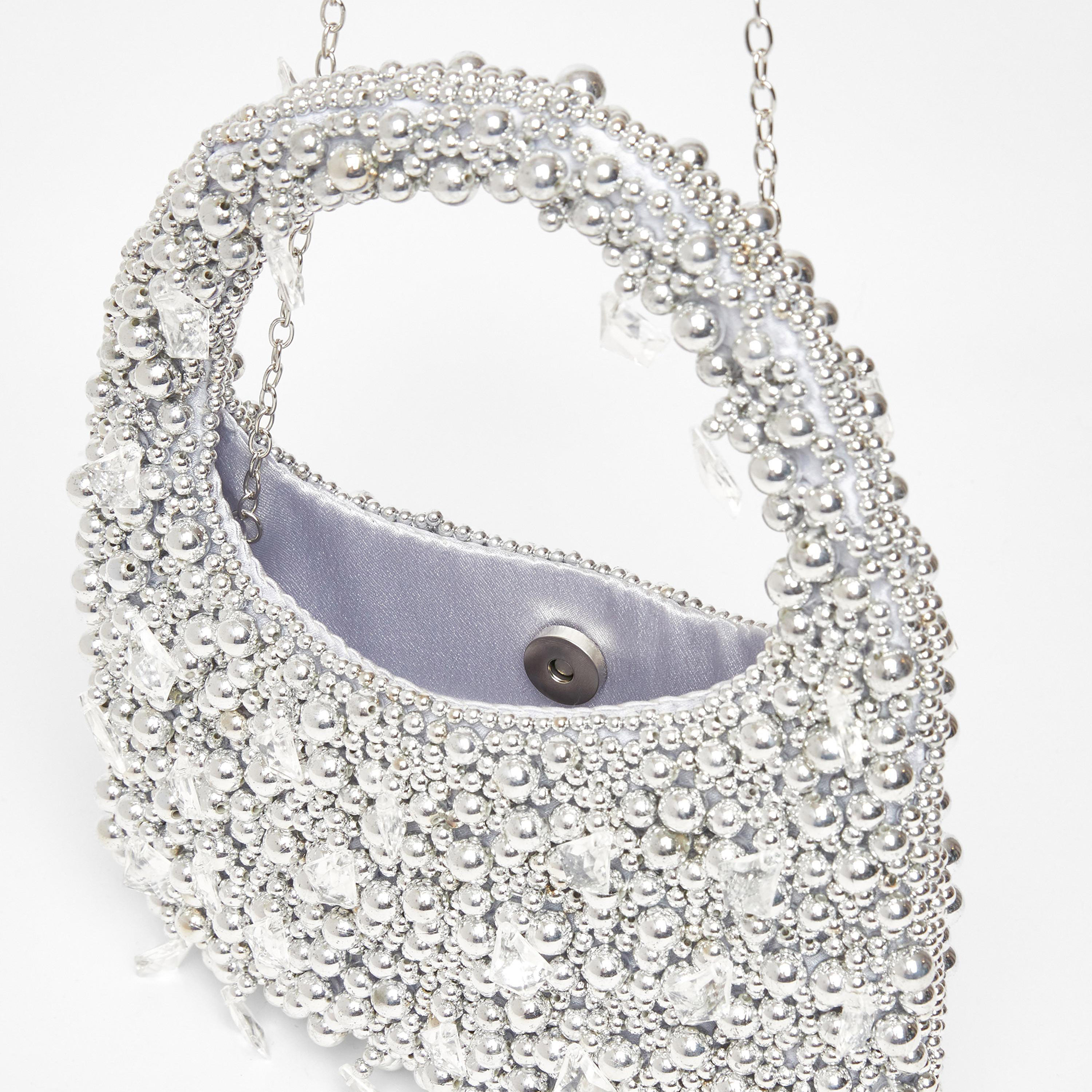 Quiz Drop Diamante Top Handle Shoulder Bag with Magnetic Closure and Detachable Strap-women-bagsandwallets-handbags-image-3