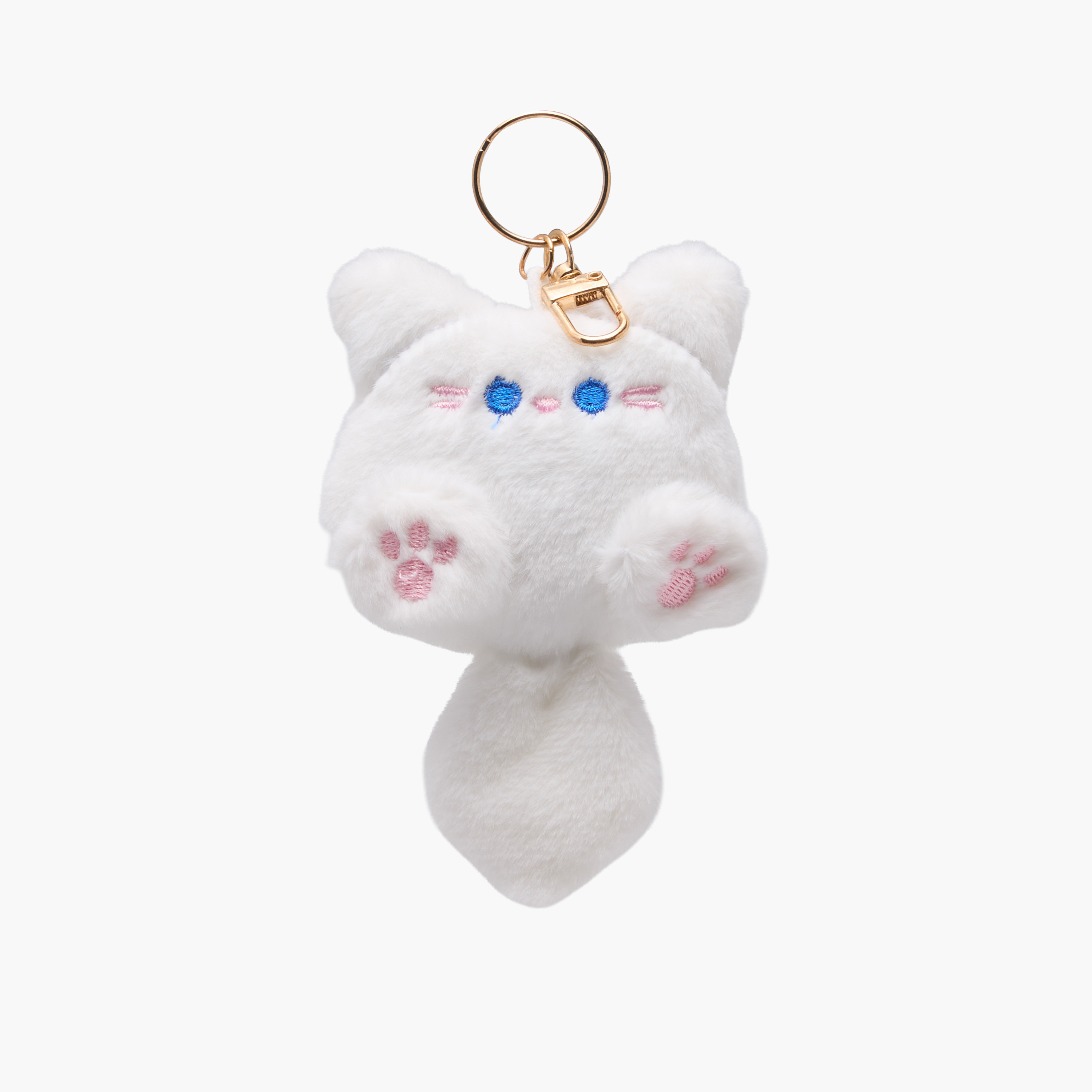 Keychain with Fluffy Kitty Charm-girls-accessories-keyringsandbagcharms-image-1
