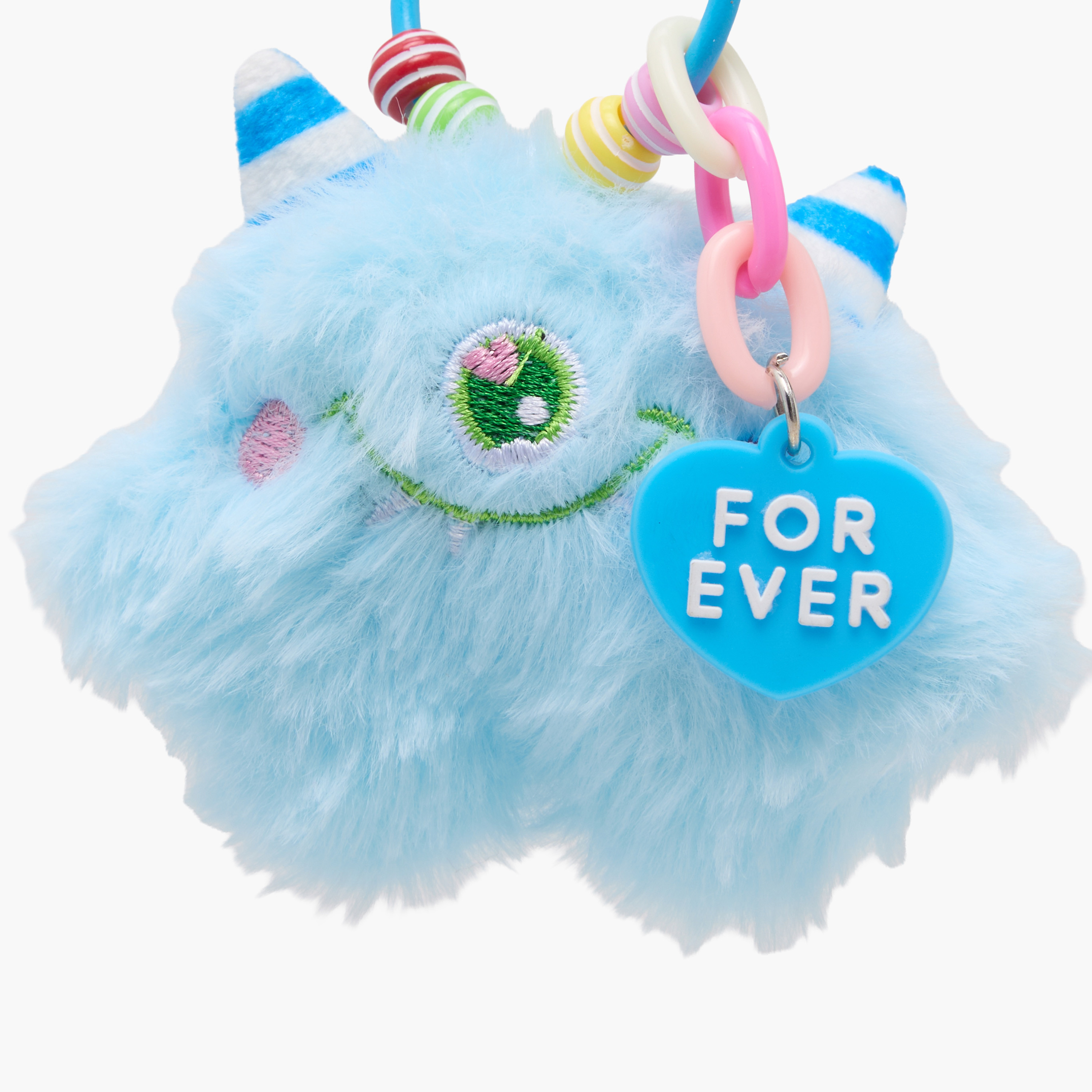 Keychain with Fluffy Monster Charm-girls-accessories-keyringsandbagcharms-image-2