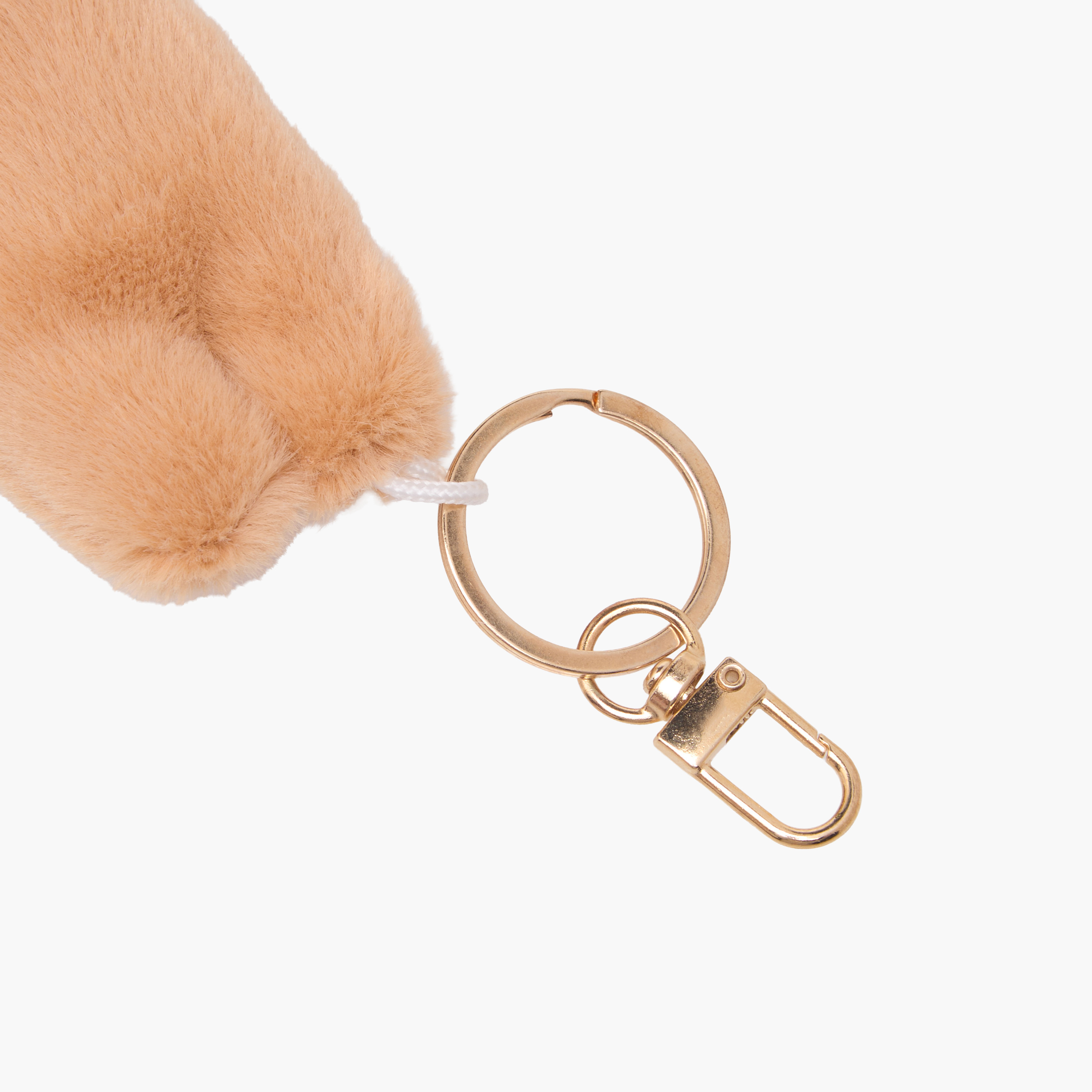 Keychain with Fluffy Cat Accent-girls-accessories-keyringsandbagcharms-image-3