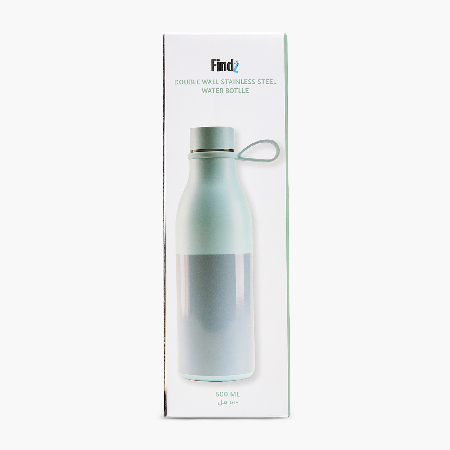 قارورة مياه ستانليس ستيل معزولة بجدار مزدوج ومقبض سيليكون من فايندز - 500 مل-household-dining-drinkserveware-bottles-image-1