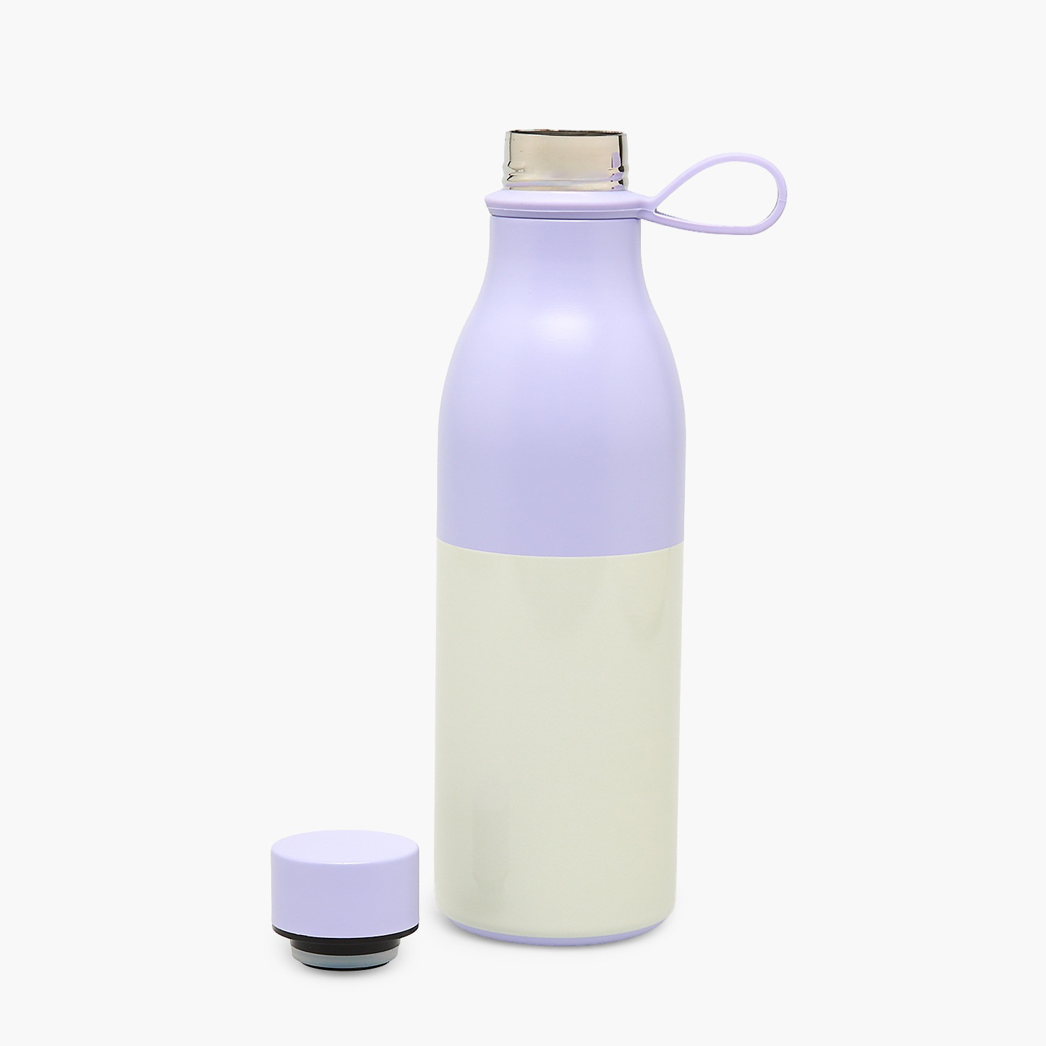 Findz Solid Stainless Steel Water Bottle with Silicon Handle - 500 ml-household-dining-drinkserveware-bottles-image-2