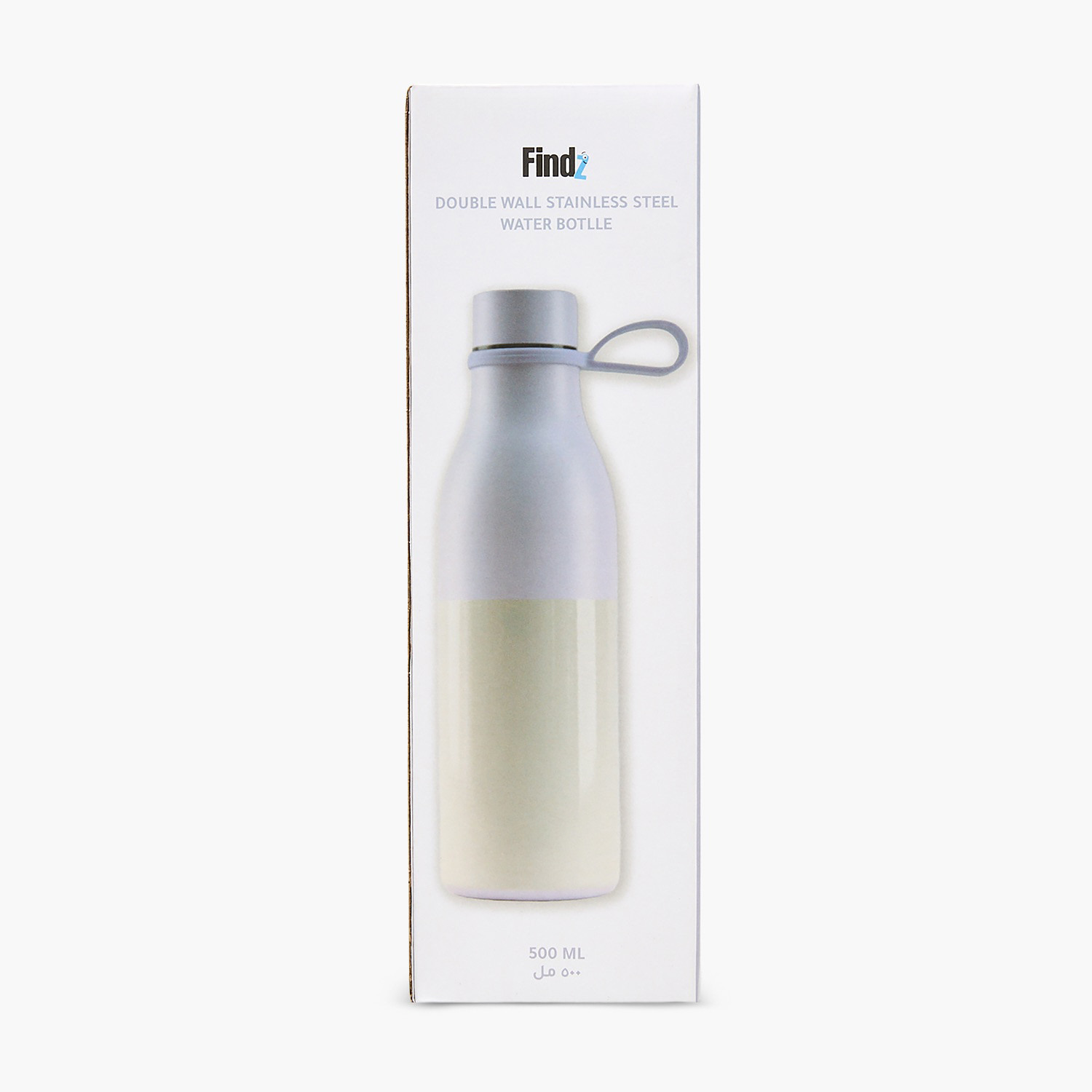 Findz Solid Stainless Steel Water Bottle with Silicon Handle - 500 ml-household-dining-drinkserveware-bottles-image-9