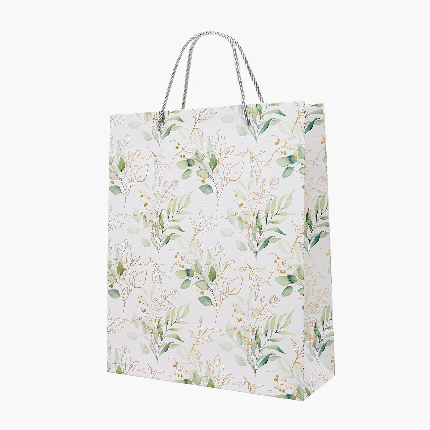 Findz Leaf Print Paper Gift Bag - Medium-household-giftingaccessories-giftings-image-2