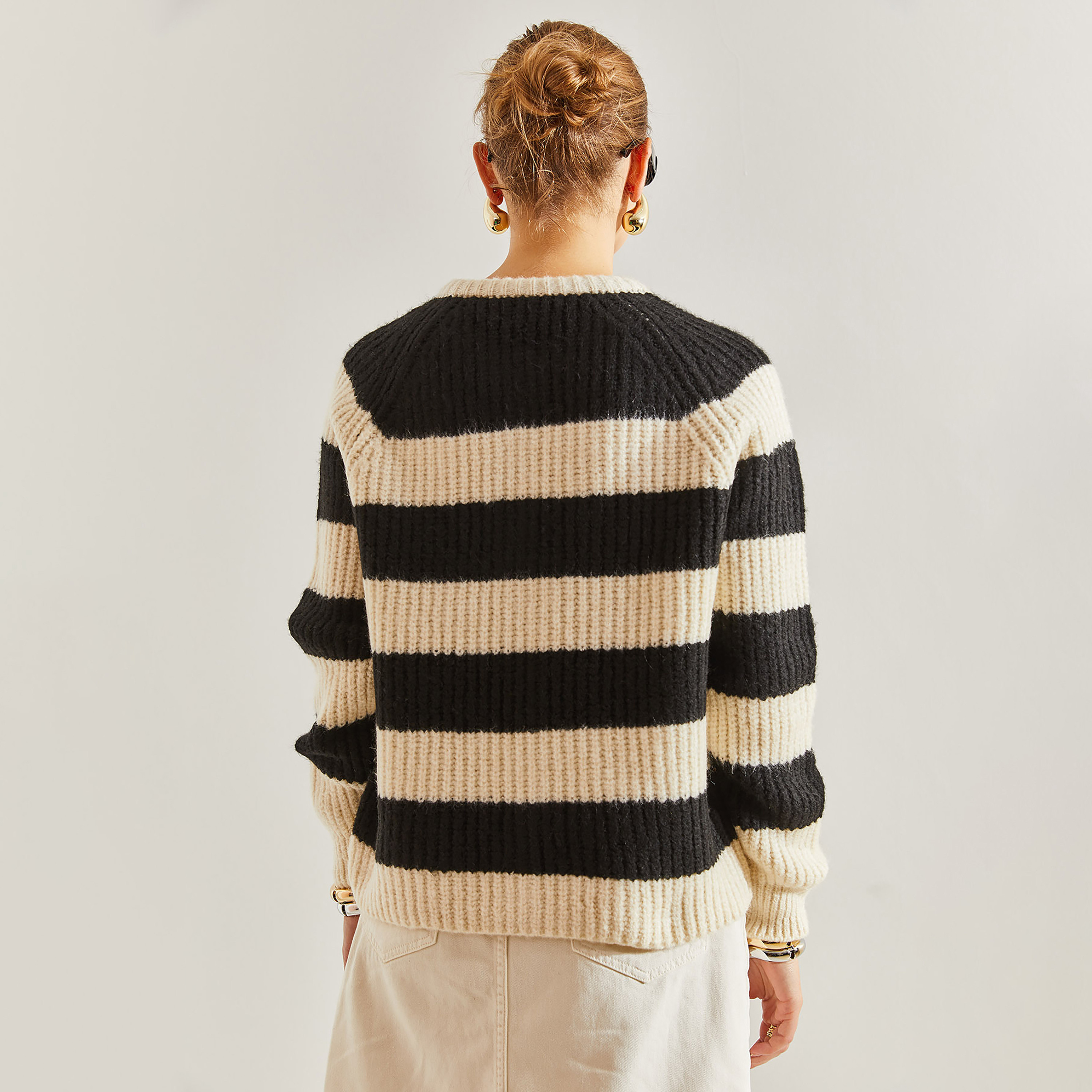 Bianco Lucci Cream Knitted Strap Women's Cardigan-women-winterwear-cardigansandjumpers-cardigans-image-3