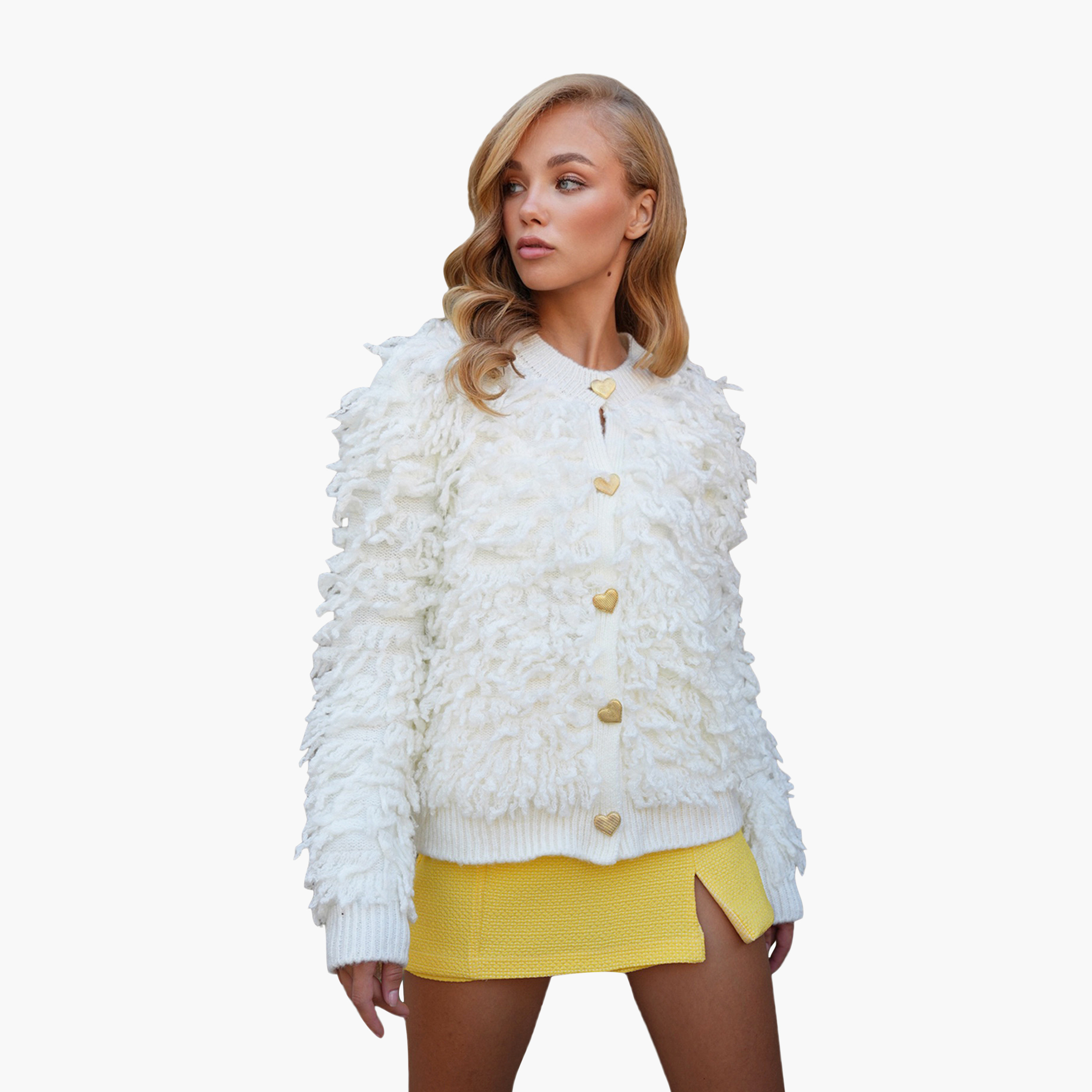 تريند ألاجاتي ستايل كارديجان نسائي أبيض بتريكو وبري-women-winterwear-cardigansandjumpers-cardigans-image-1