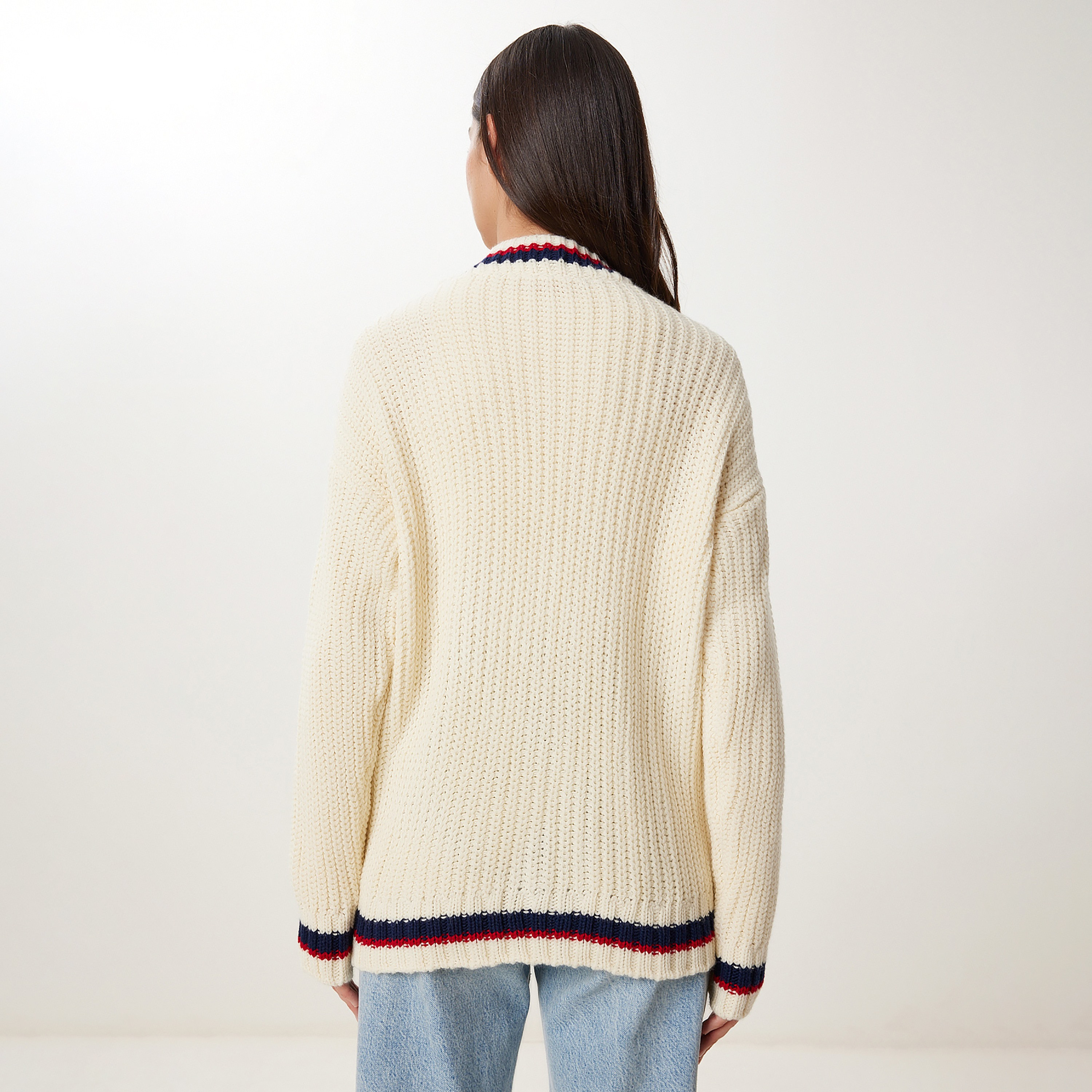 كارديغان نسائي بأكمام محبوكة من إسطنبول كريم إسطنبول-women-winterwear-cardigansandjumpers-cardigans-image-4