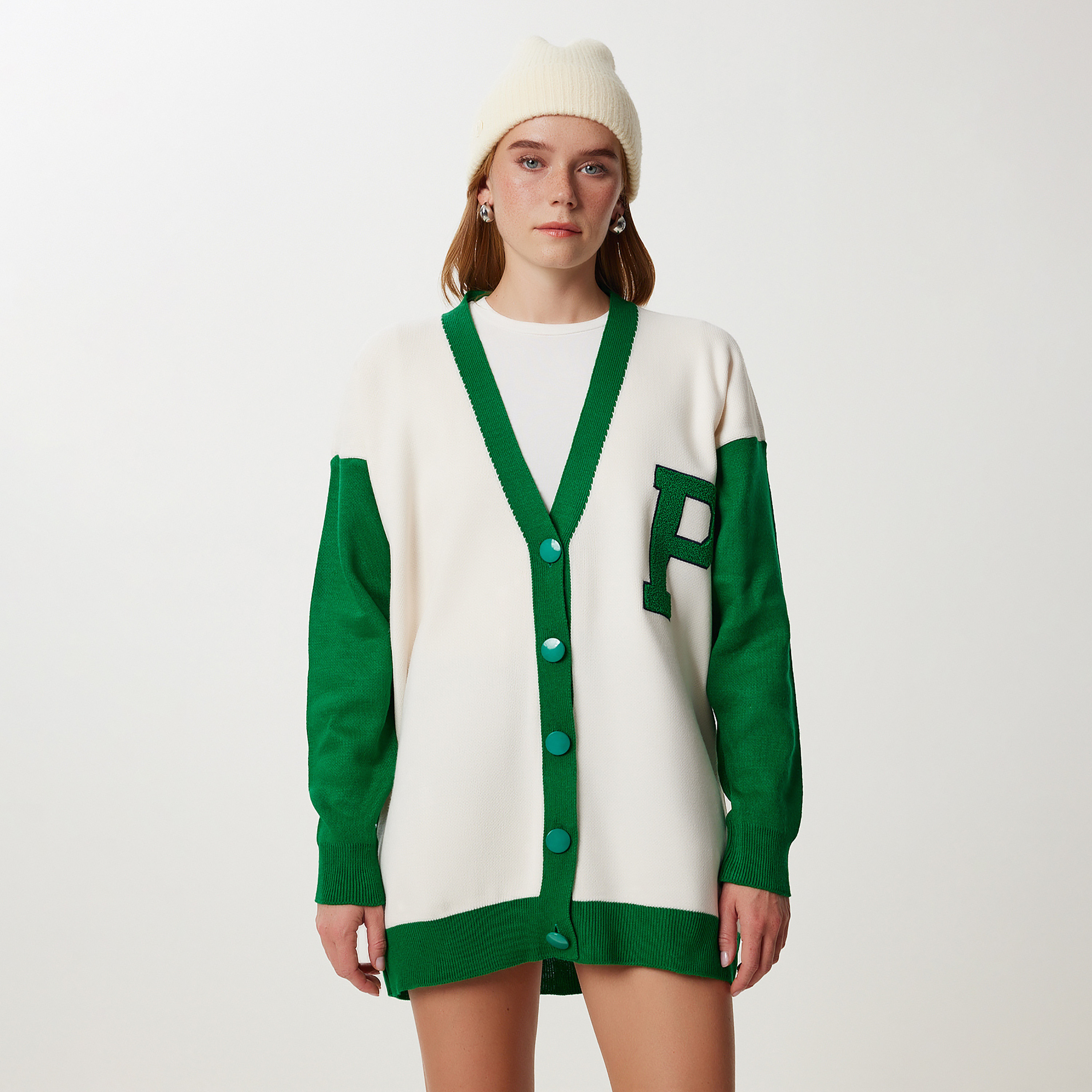 سعادة إسطنبول الأبيض المحجب بألوان الأكمام المتباعدة المفتوحة سترة نسائية-women-winterwear-cardigansandjumpers-cardigans-image-1