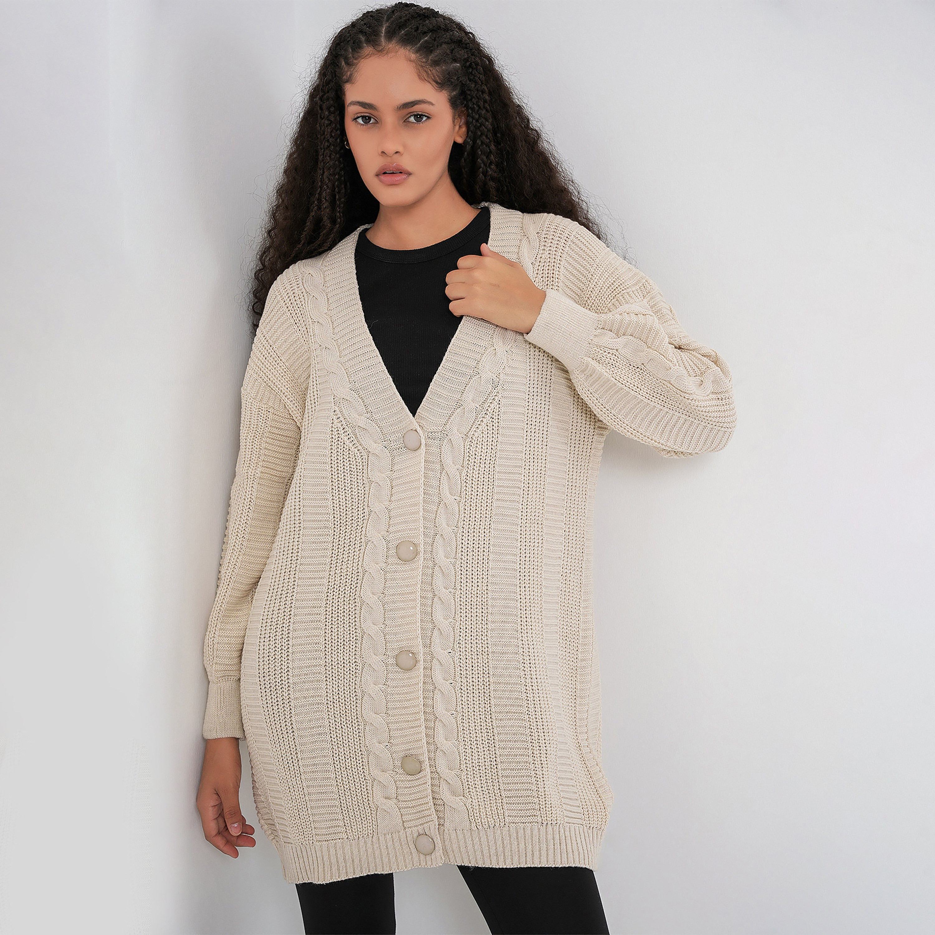 كارديجان نسائي محبوك بنمط ضفائر من بيجدارت-women-winterwear-cardigansandjumpers-cardigans-image-1