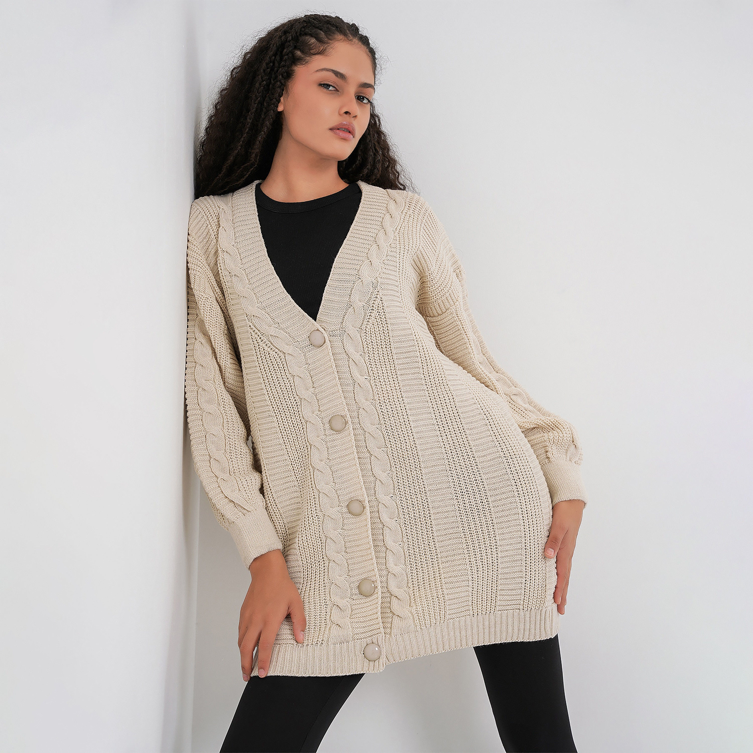 كارديجان نسائي محبوك بنمط ضفائر من بيجدارت-women-winterwear-cardigansandjumpers-cardigans-image-3