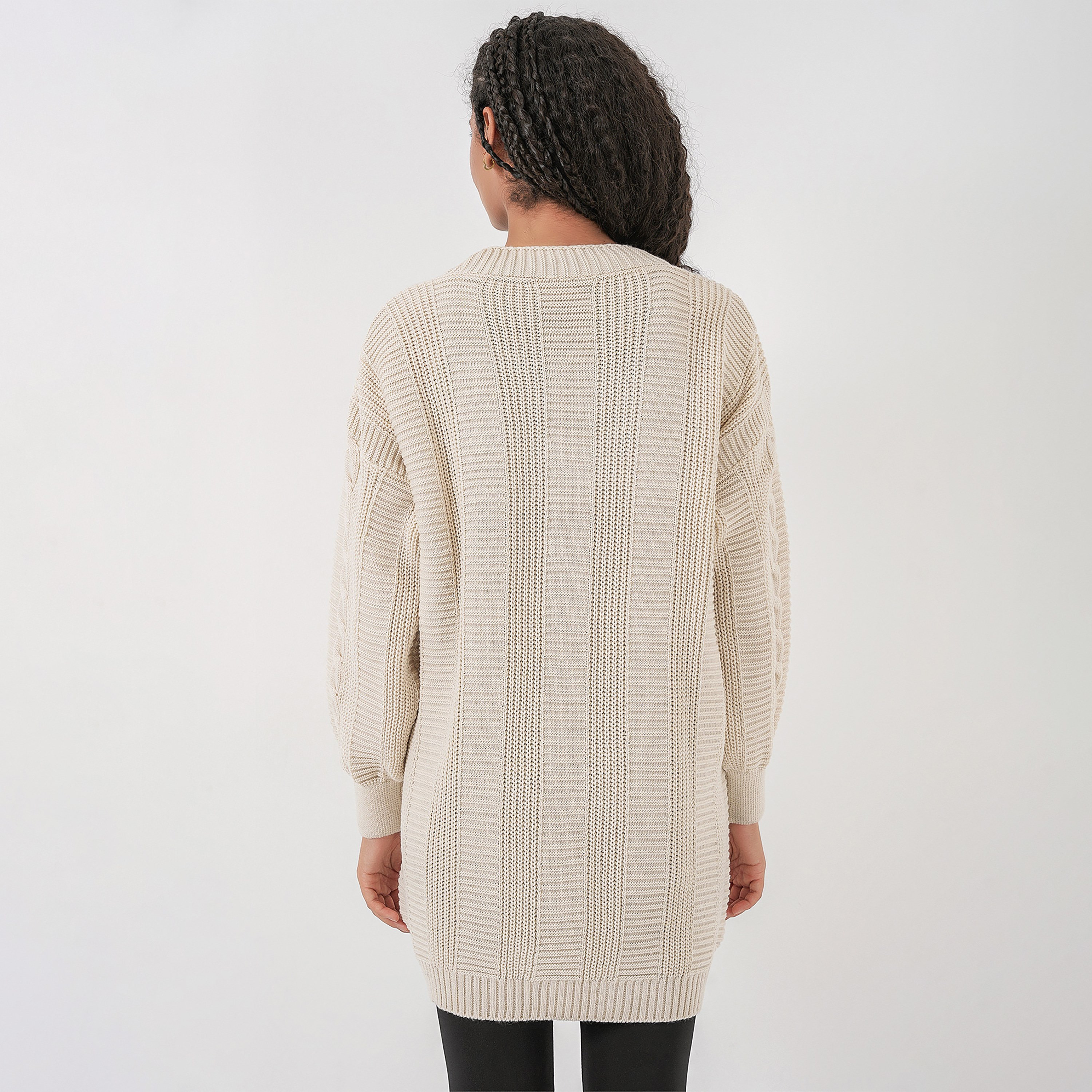 Bigdart Cable Knitted Women's Cardigan-women-winterwear-cardigansandjumpers-cardigans-image-4