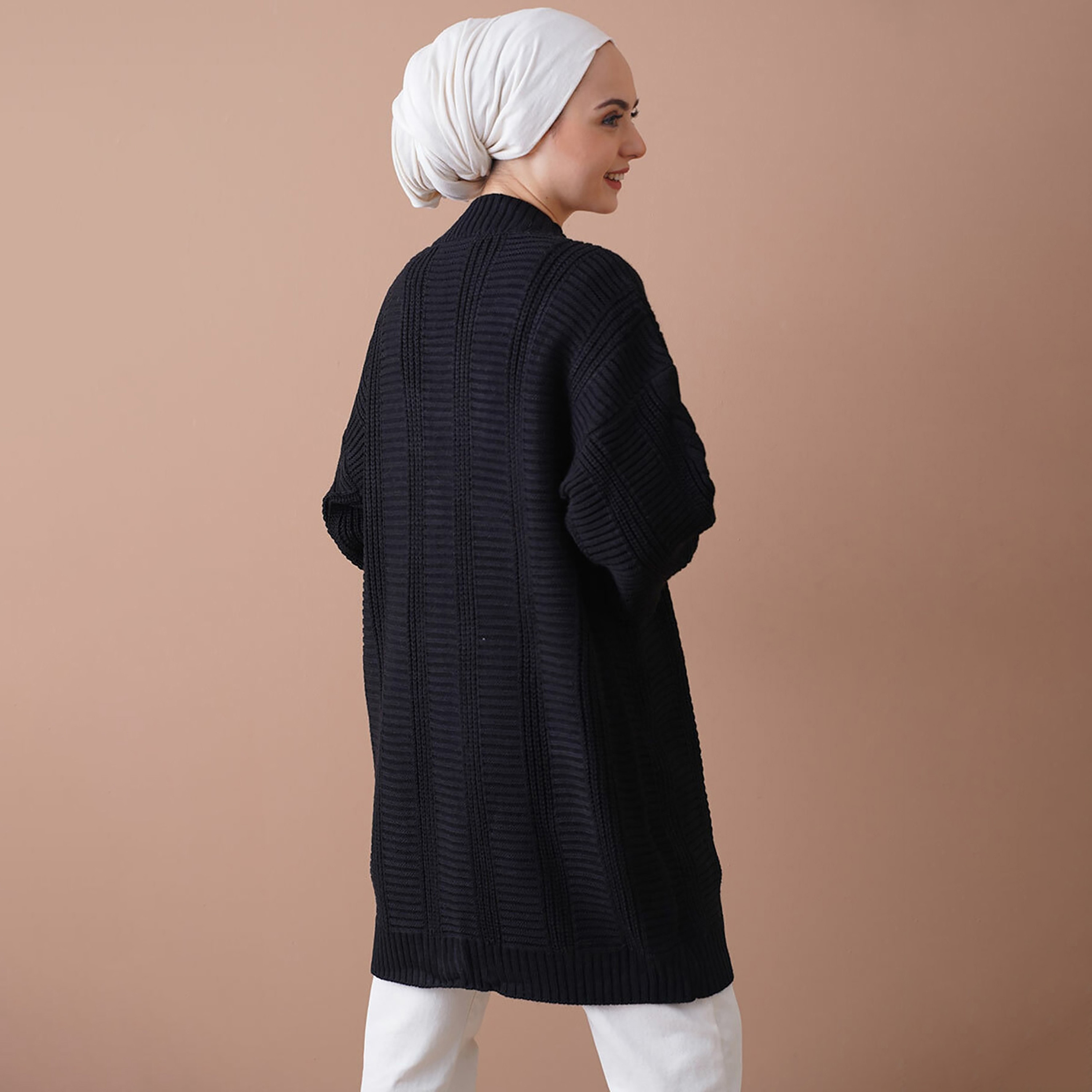 Bigdart Cable Knitted Women's Cardigan-women-winterwear-cardigansandjumpers-cardigans-image-3