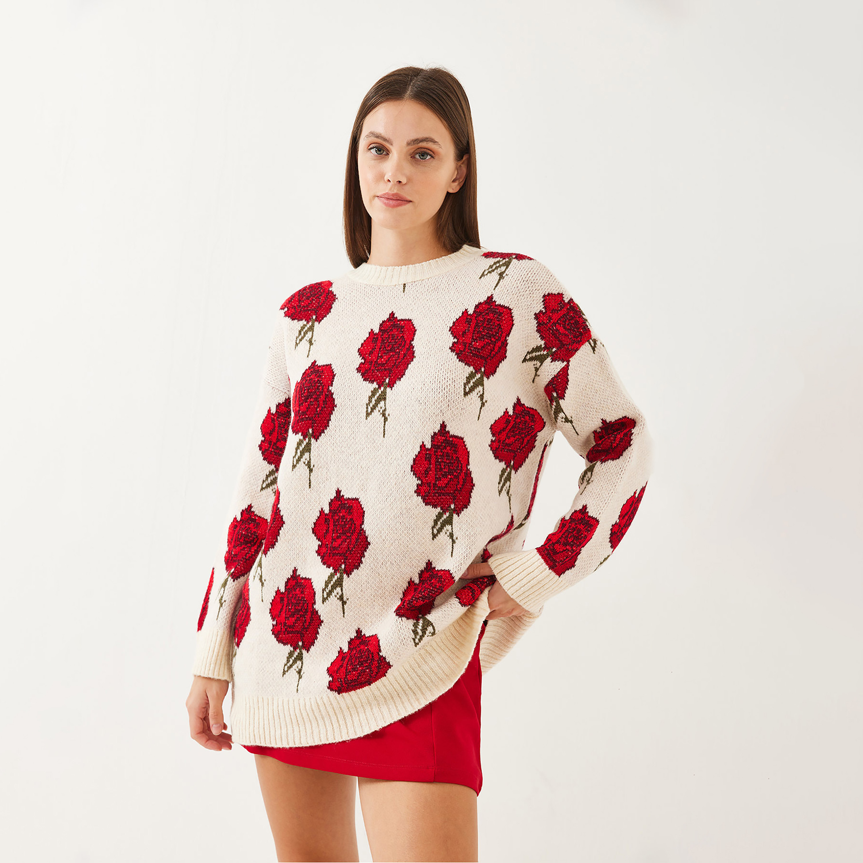 كنزة نسائي محبوك بنقشة زهور من بيانكو لوتشي-women-clothing-cardigansandjumpers-jumpers-image-5