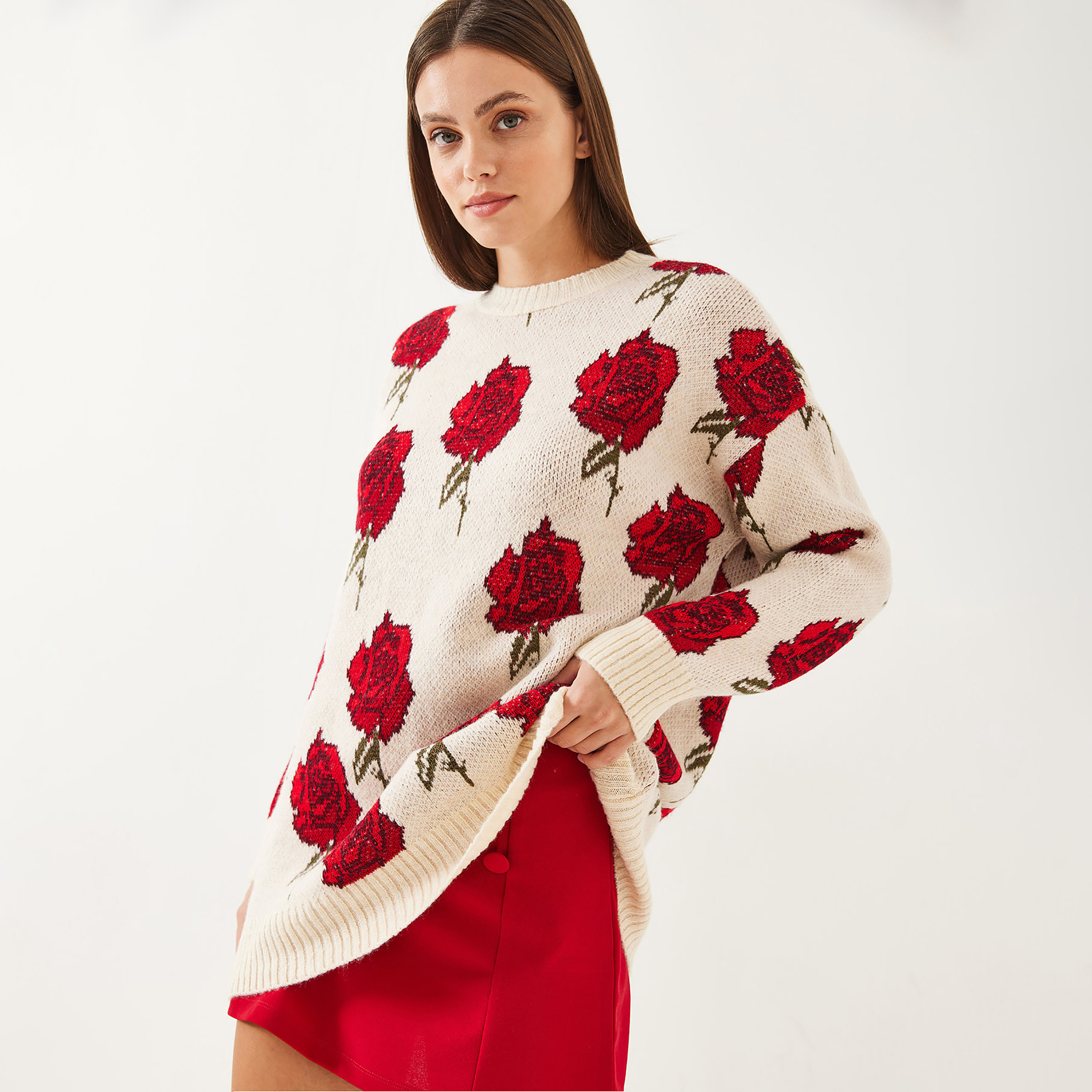 كنزة نسائي محبوك بنقشة زهور من بيانكو لوتشي-women-clothing-cardigansandjumpers-jumpers-image-3