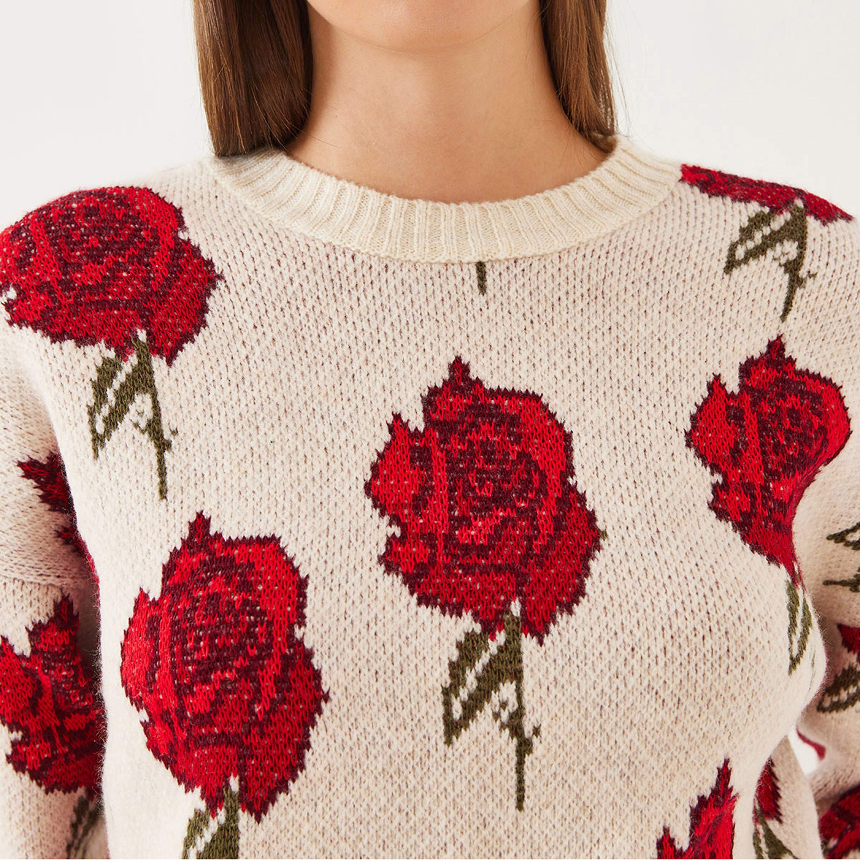كنزة نسائي محبوك بنقشة زهور من بيانكو لوتشي-women-clothing-cardigansandjumpers-jumpers-image-1