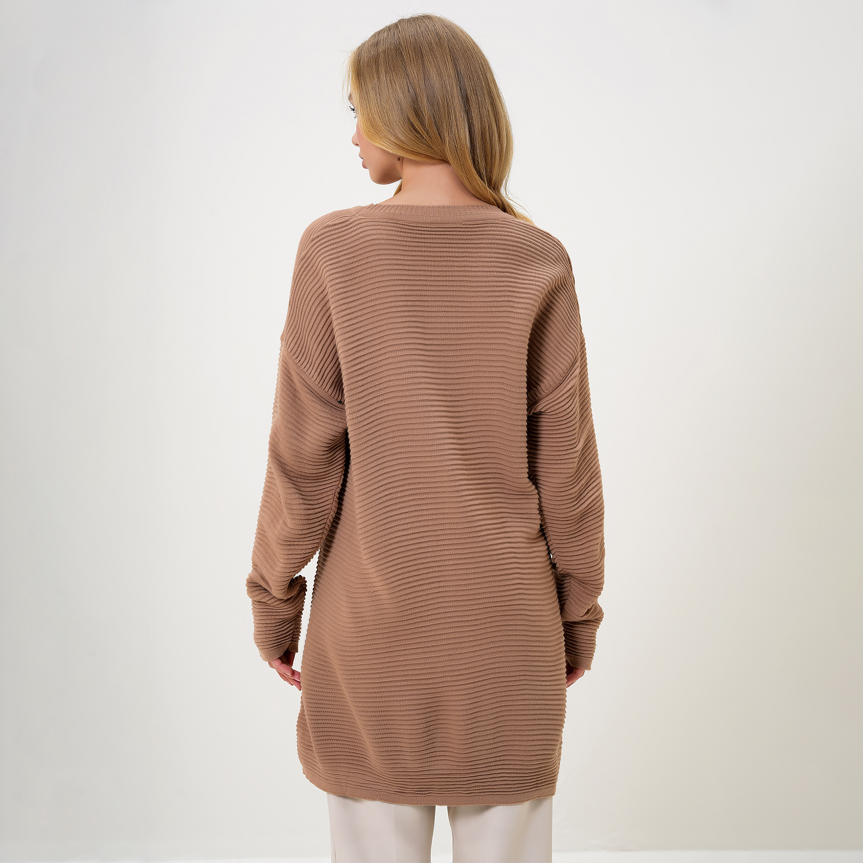 تريند ألاجاتي ستايل سترة نسائية بأضلاع وأكمام ساقطة-women-clothing-cardigansandjumpers-jumpers-image-2