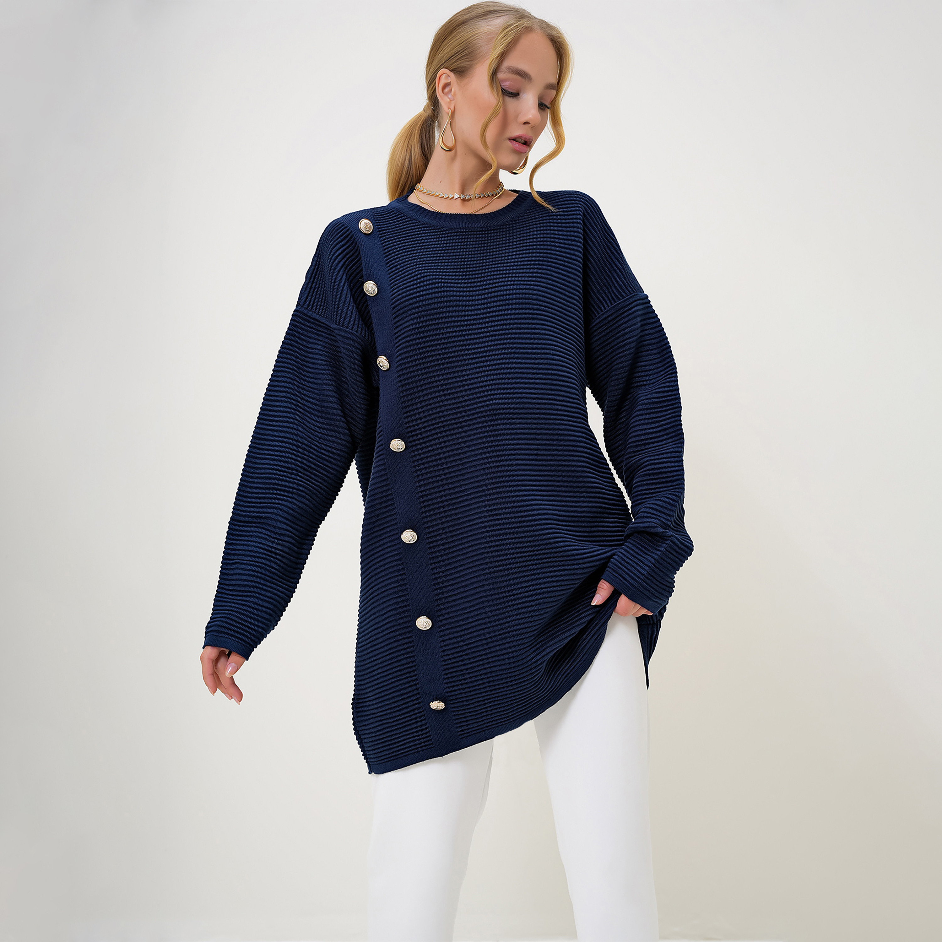 تريند ألاجاتي ستايل سترة نسائية بأضلاع وأكمام ساقطة-women-clothing-cardigansandjumpers-jumpers-image-6