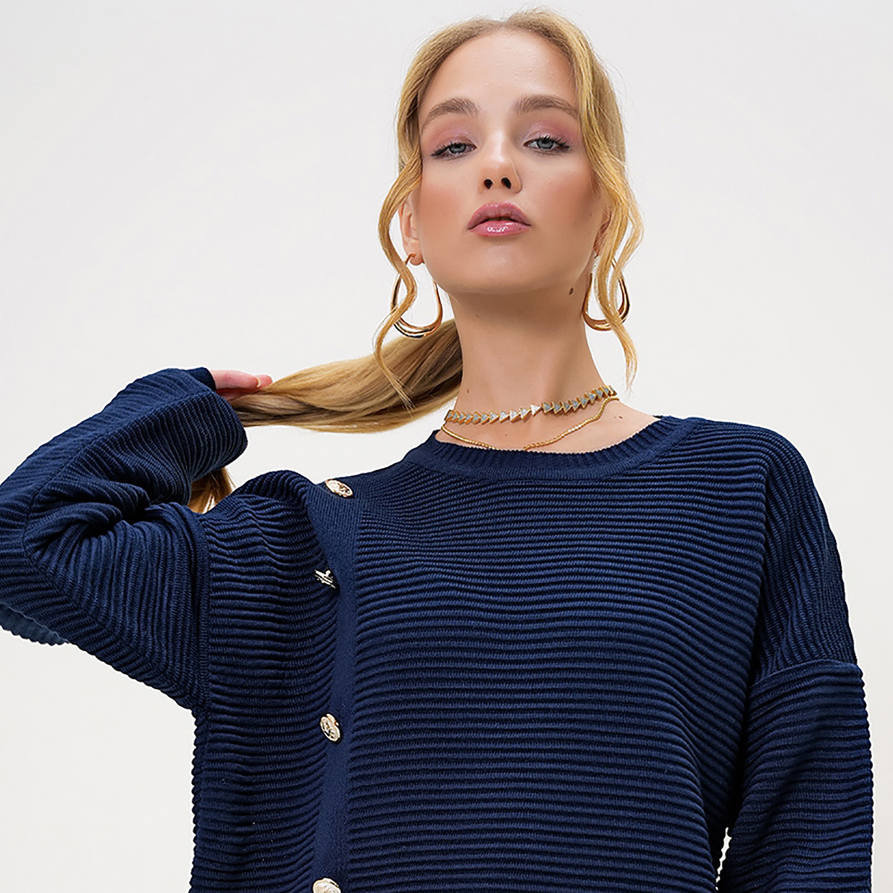تريند ألاجاتي ستايل سترة نسائية بأضلاع وأكمام ساقطة-women-clothing-cardigansandjumpers-jumpers-image-7