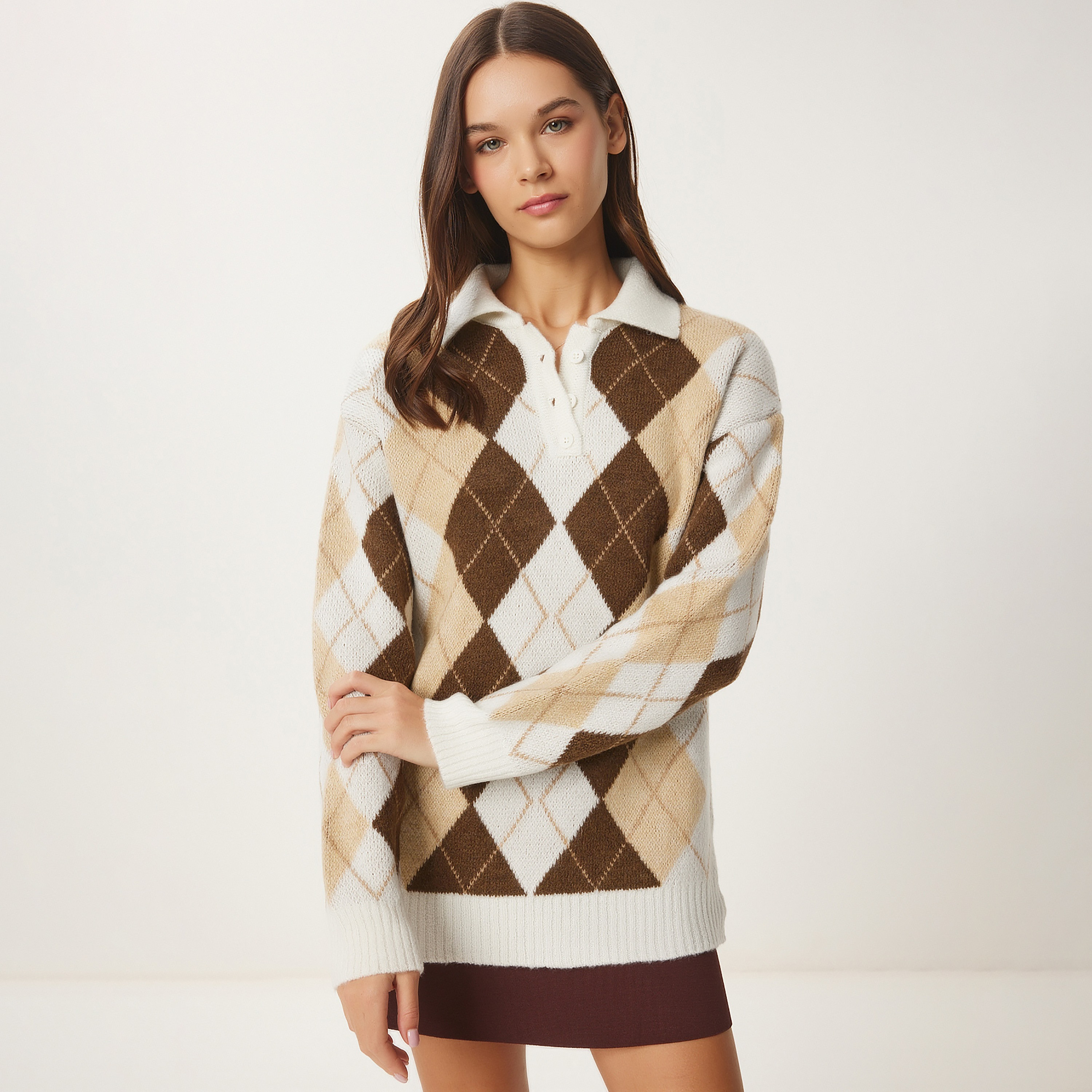 سعادة إسطنبول أرجايل متعددة الألوان بأكمام منسدلة بأكمام نسائية-women-clothing-cardigansandjumpers-jumpers-image-4