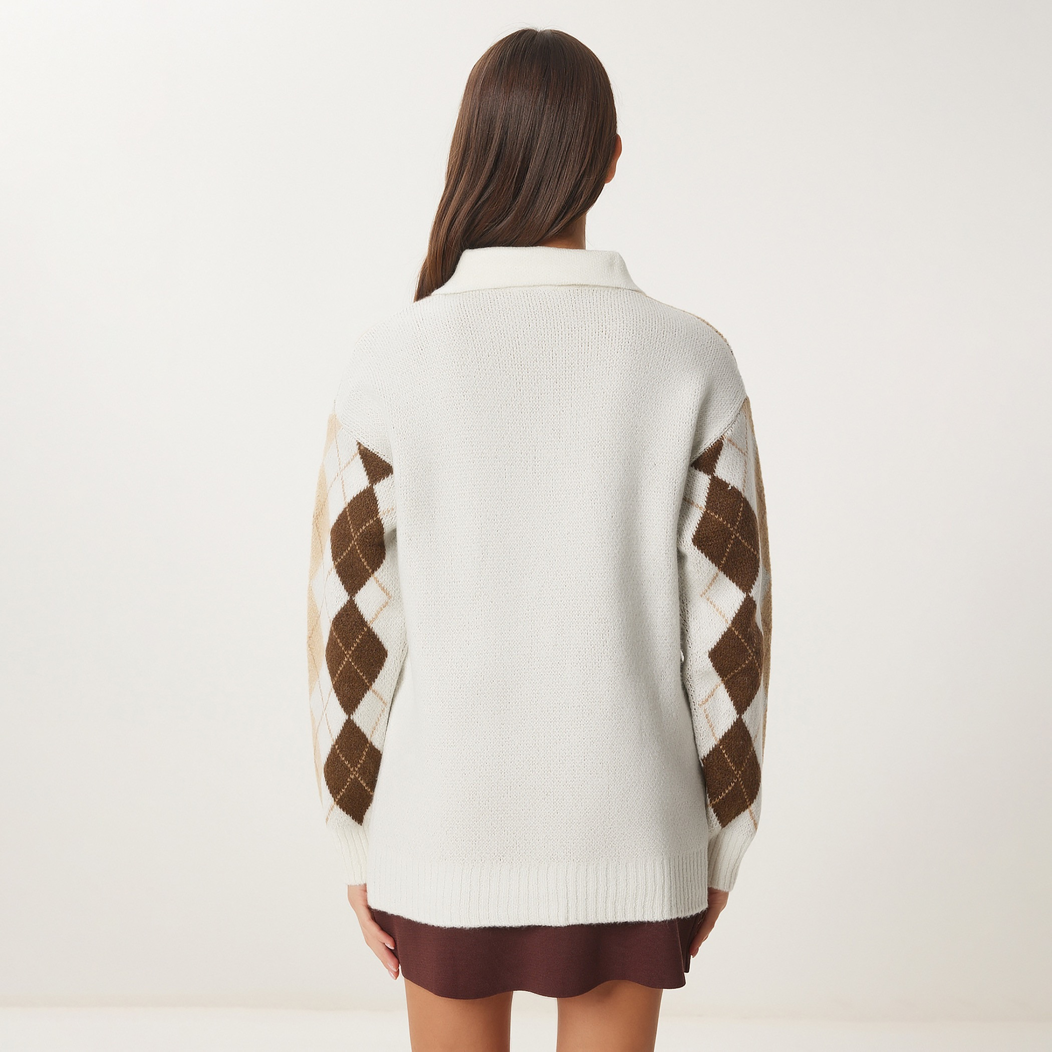 سعادة إسطنبول أرجايل متعددة الألوان بأكمام منسدلة بأكمام نسائية-women-clothing-cardigansandjumpers-jumpers-image-2
